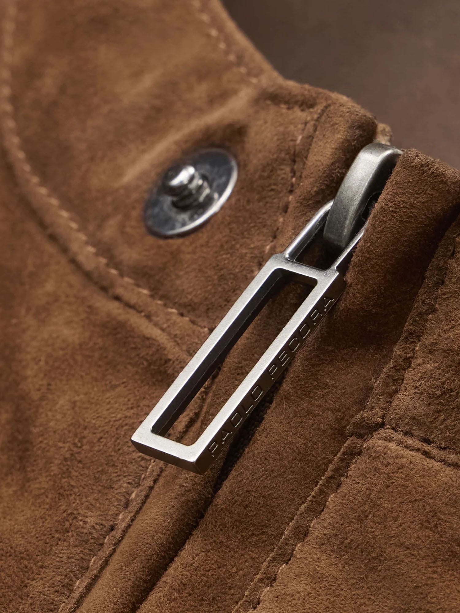 Paolo Pecora Giubbotto in Pelle Marrone