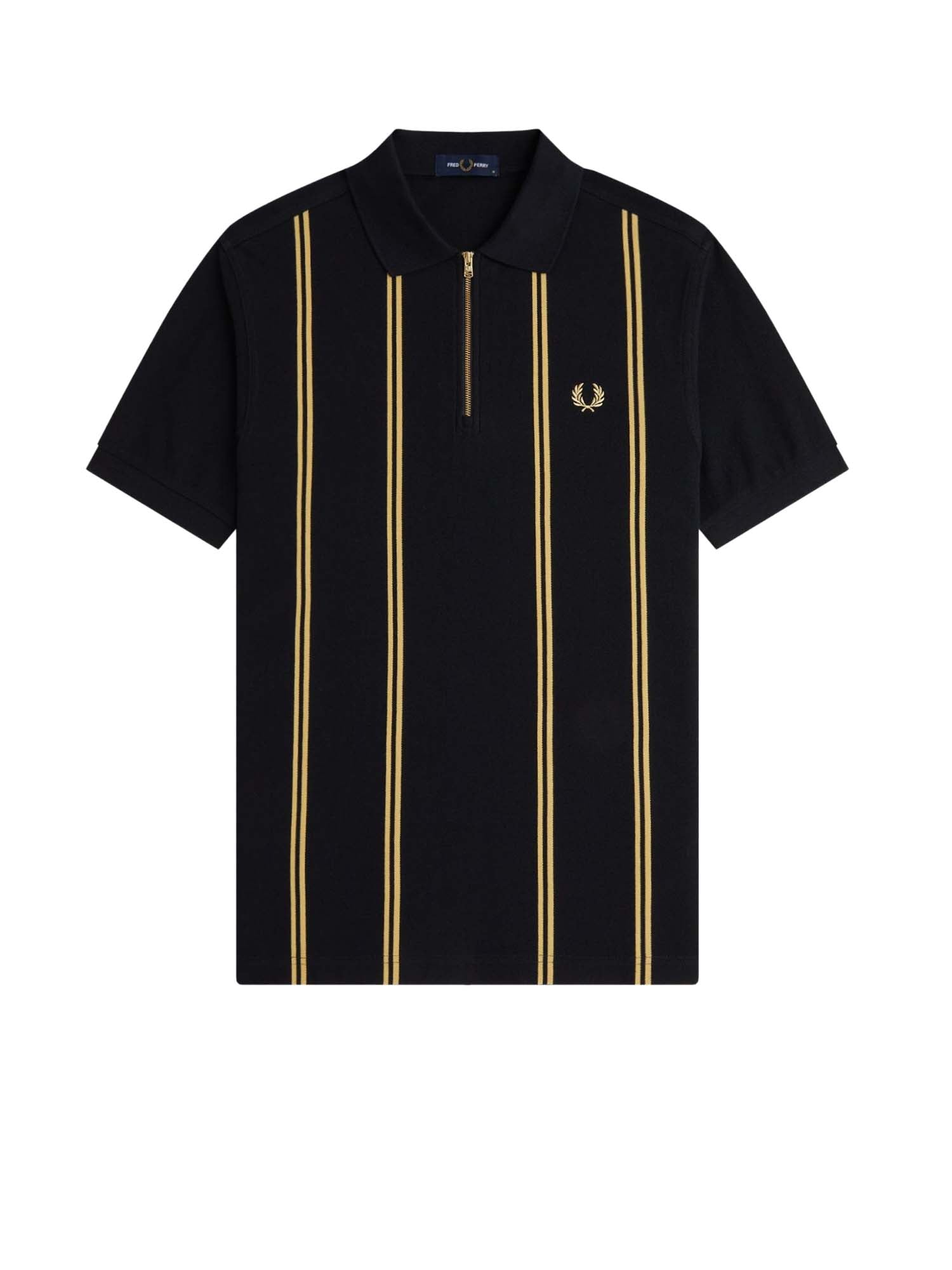 Fred Perry Polo con riga verticale Nero