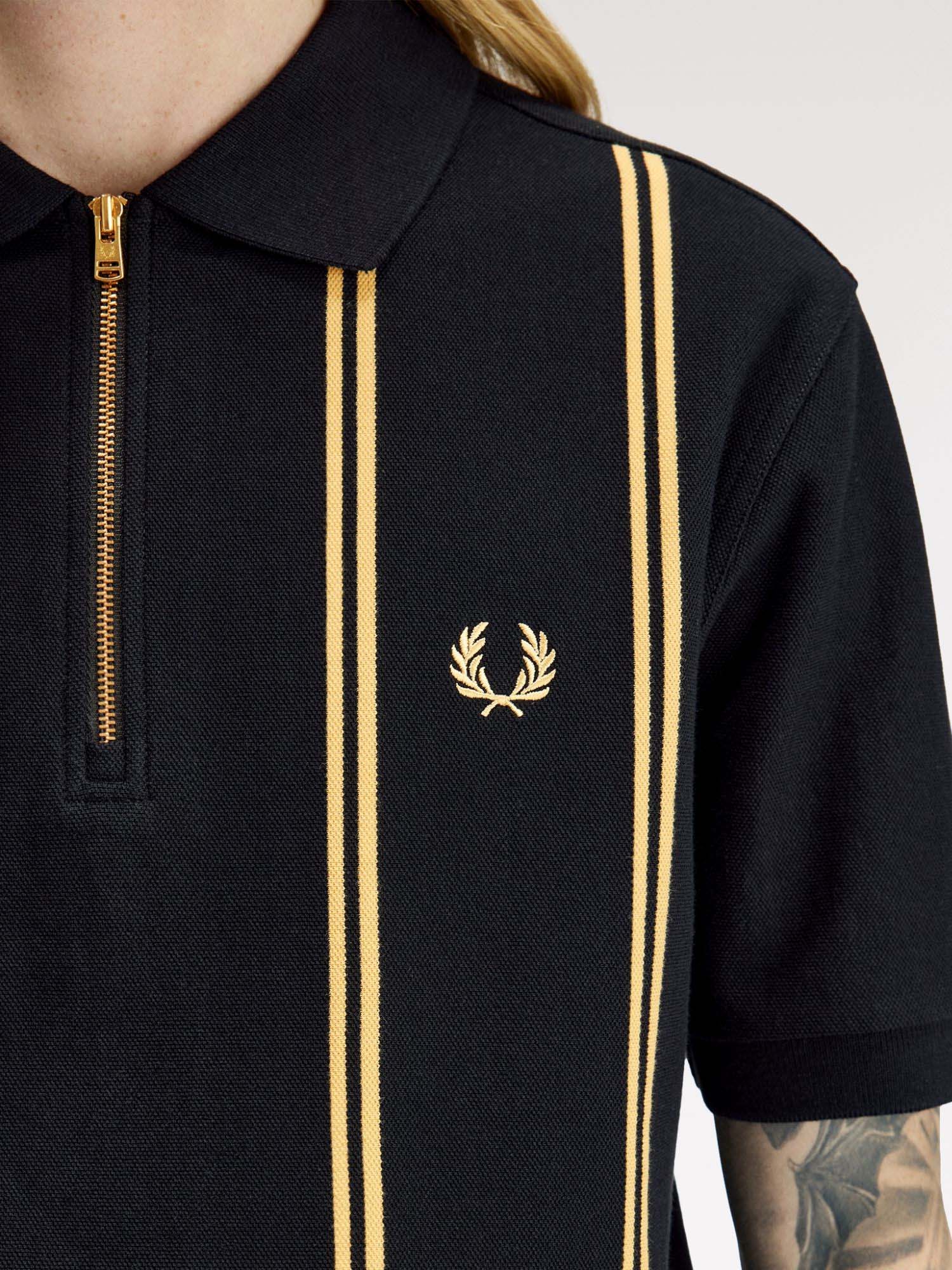 Fred Perry Polo con riga verticale Nero