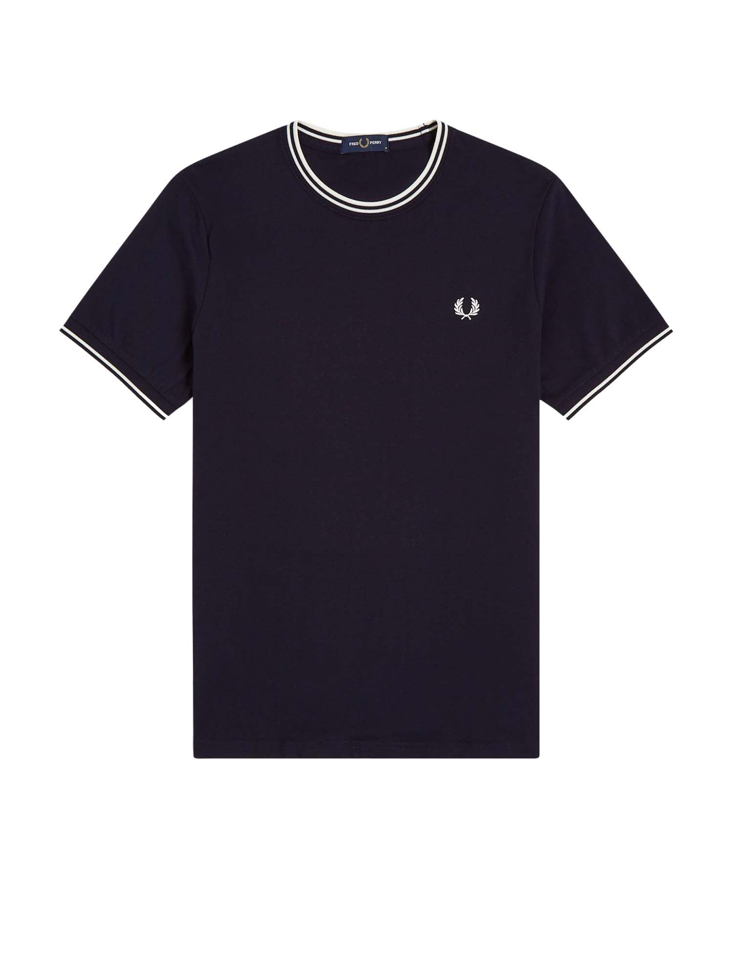 Fred Perry T-shirt con doppia riga Blu