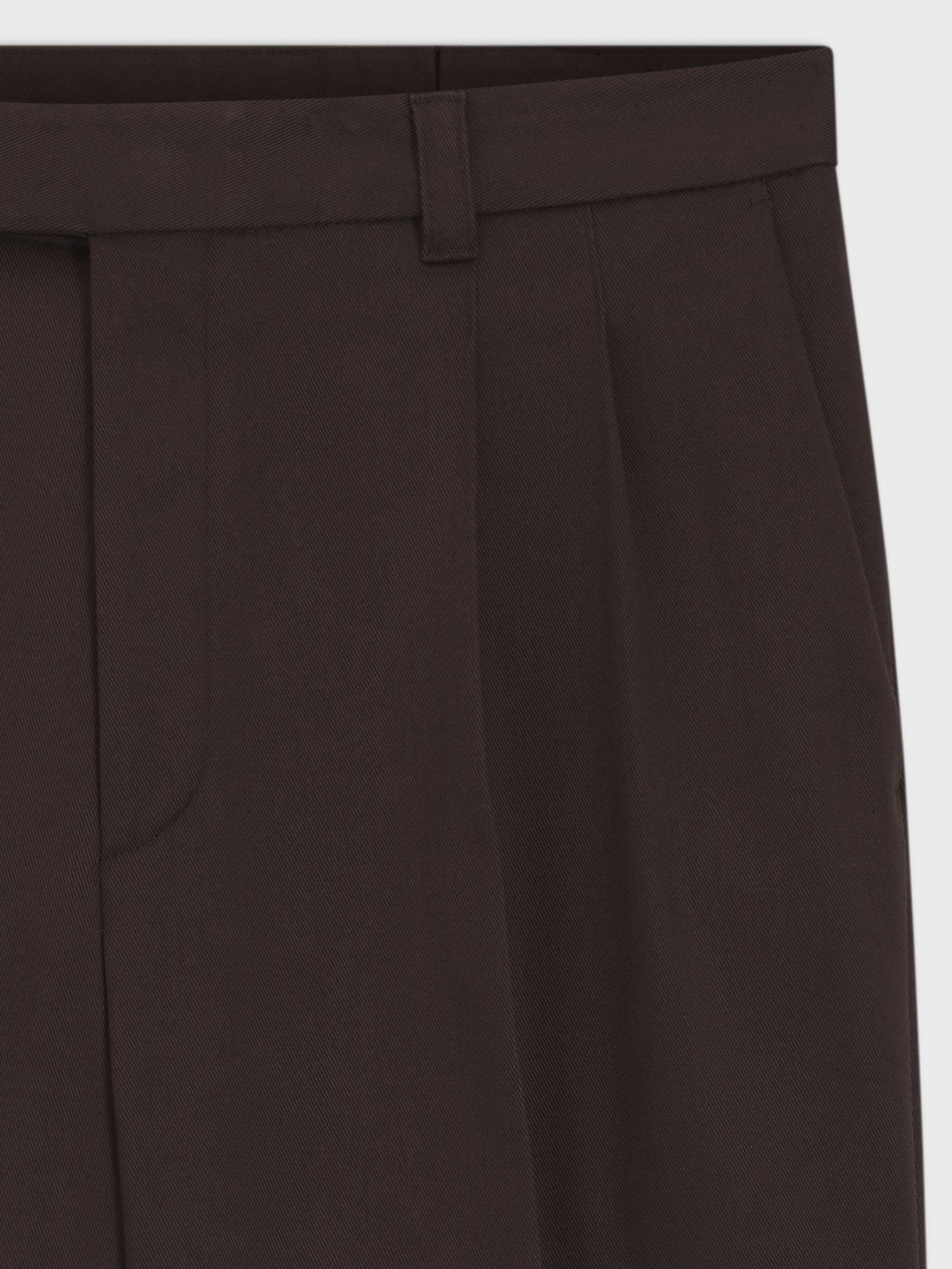 Boss Pantaloni Oversized fit in Cotone Elasticizzato con Doppie Pieghe Marrone