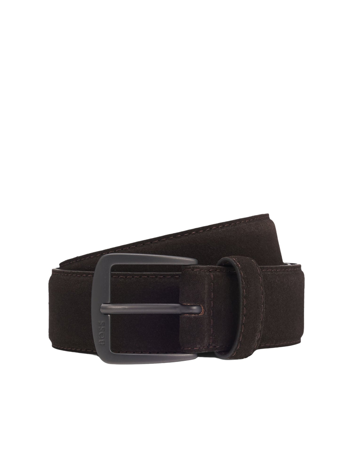 Italian Suede Belt with Gunmetal Buckle