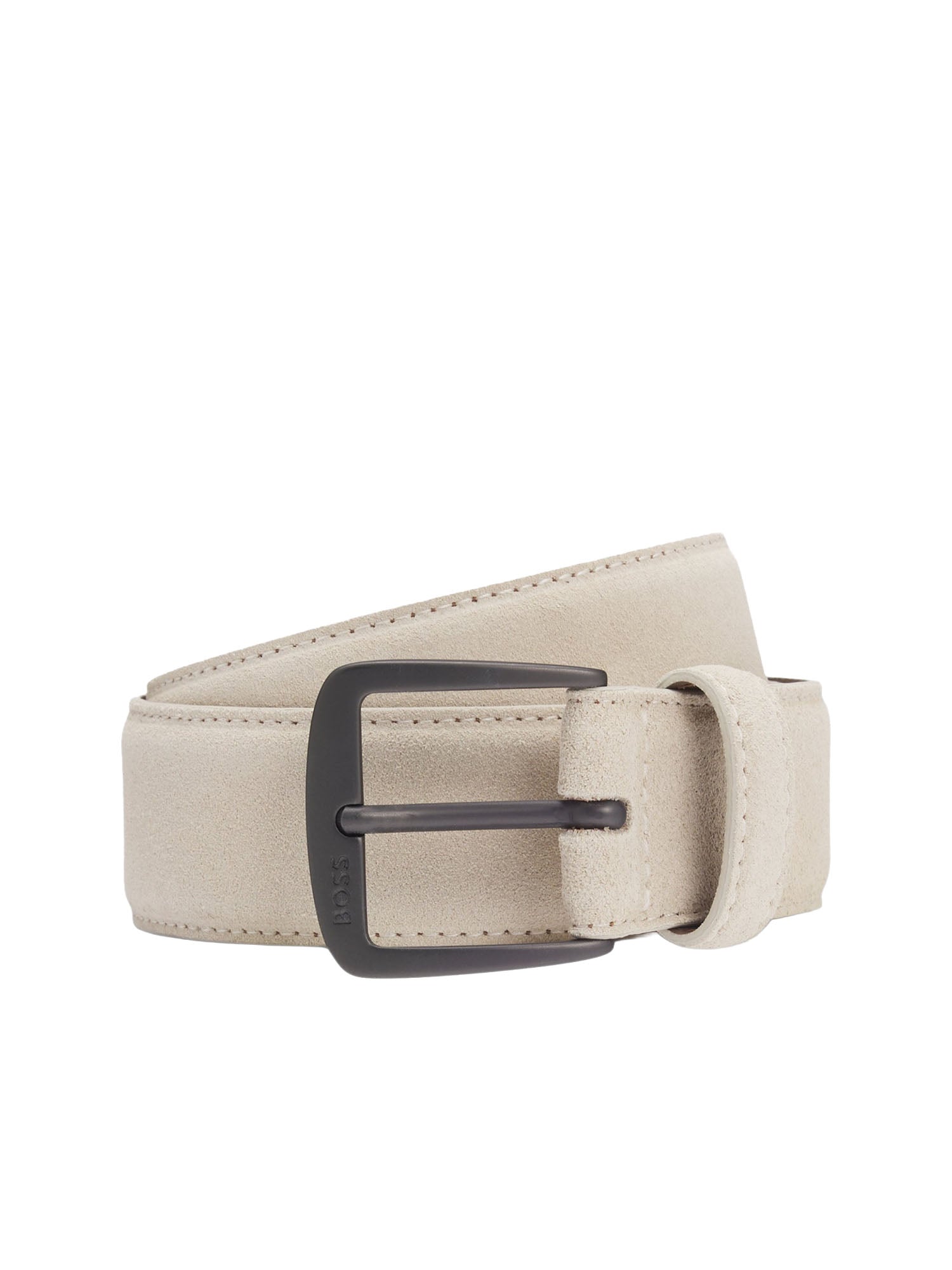Italian Suede Belt with Gunmetal Buckle