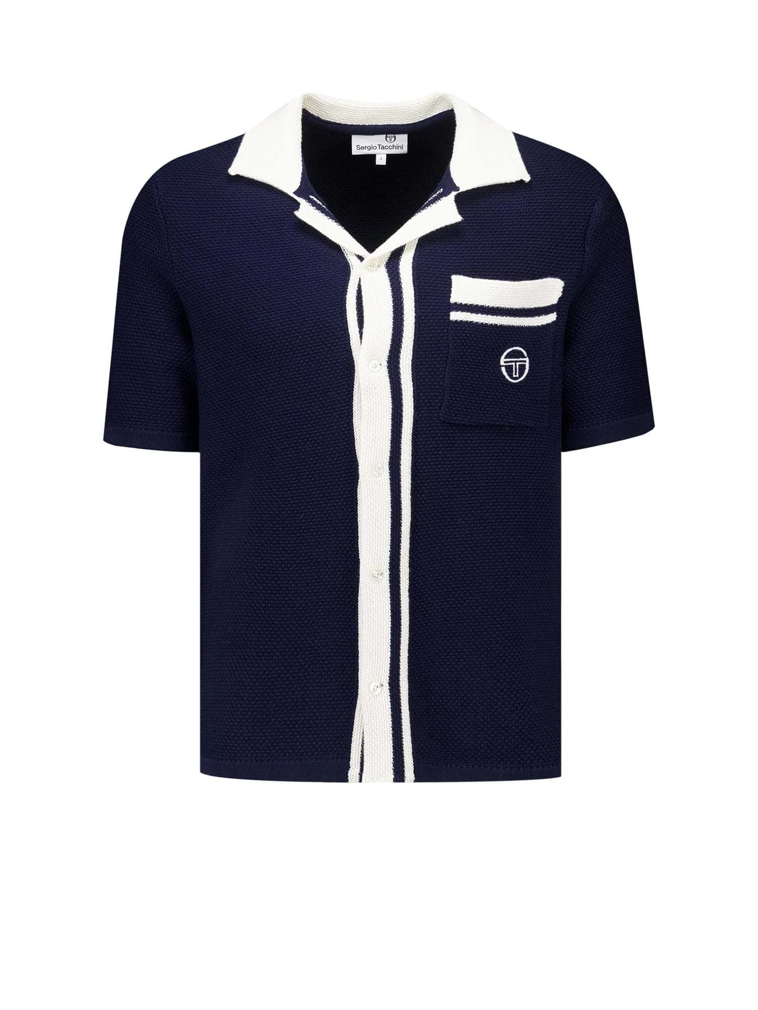 Sergio Tacchini Camicia Fratelli Crochet Blu