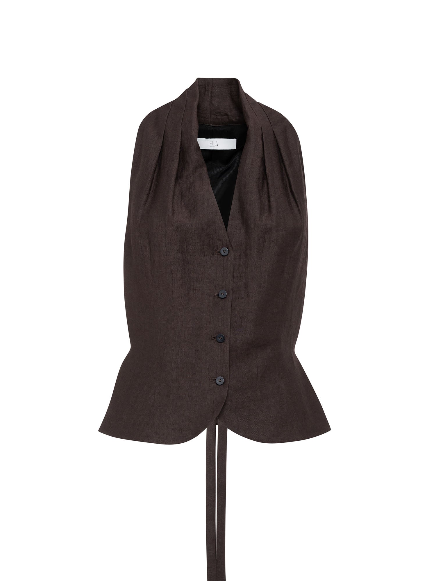 Tela9 Gilet Cedro Marrone