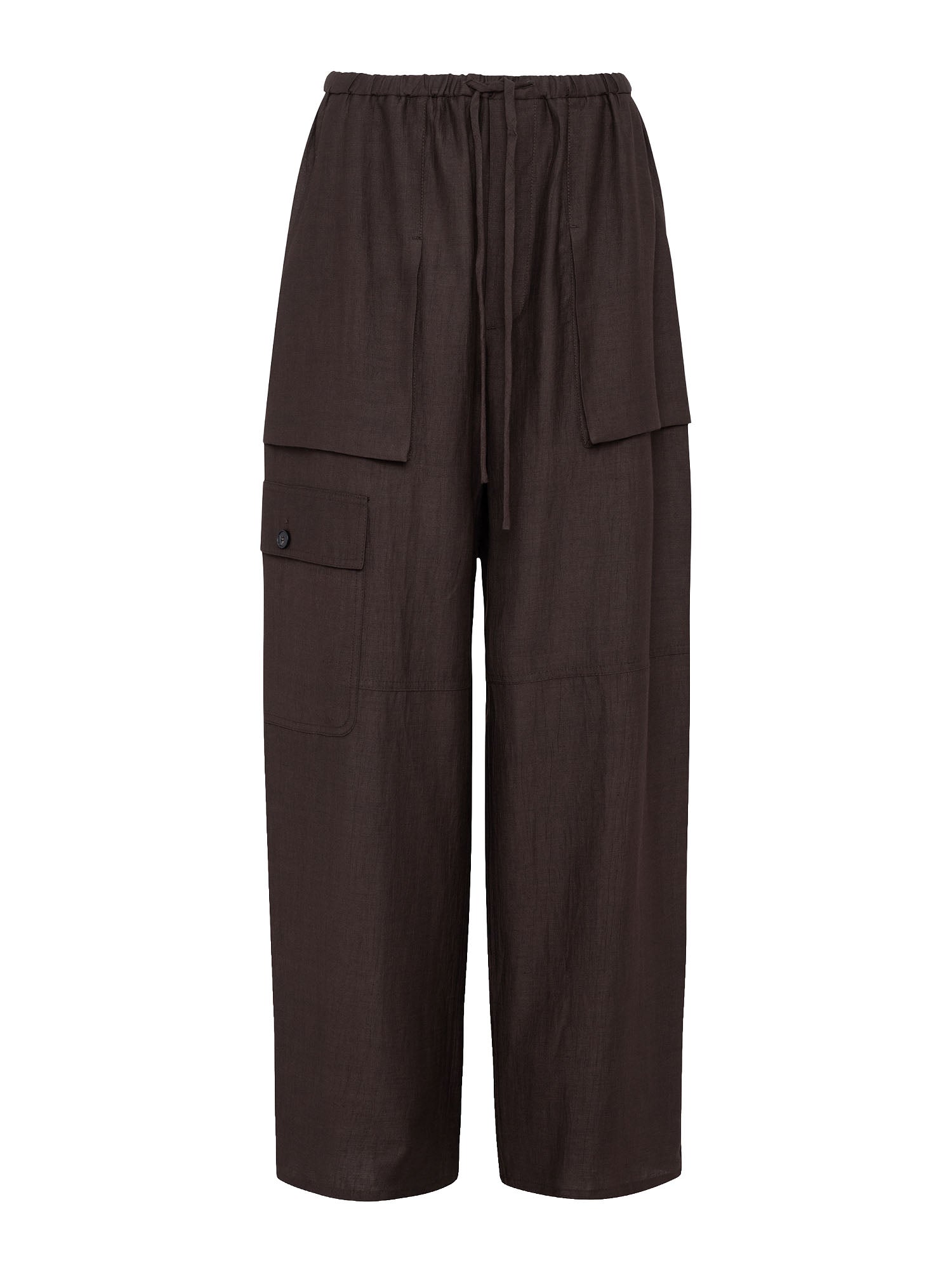 Tela9 Pantaloni Curry Linovis Mosso Marrone