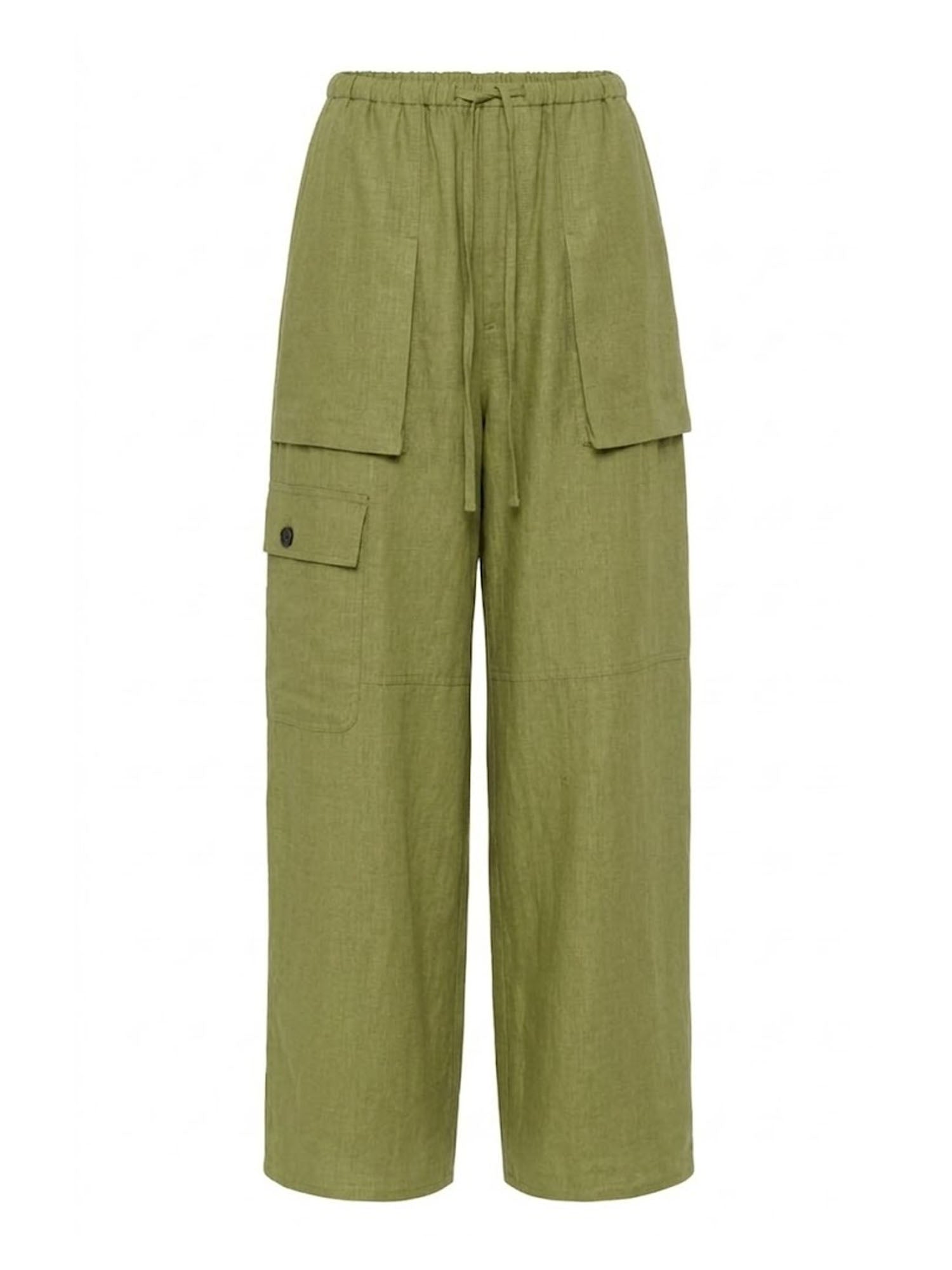 Tela9 Pantaloni Curry Linovis Mosso Verde