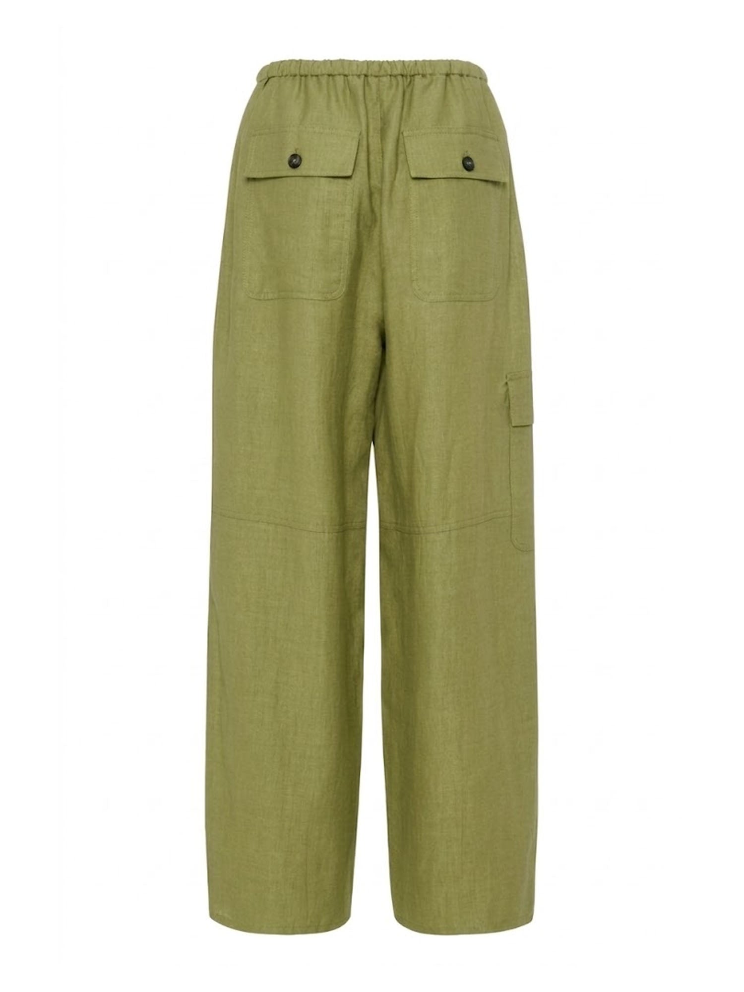 Tela9 Pantaloni Curry Linovis Mosso Verde