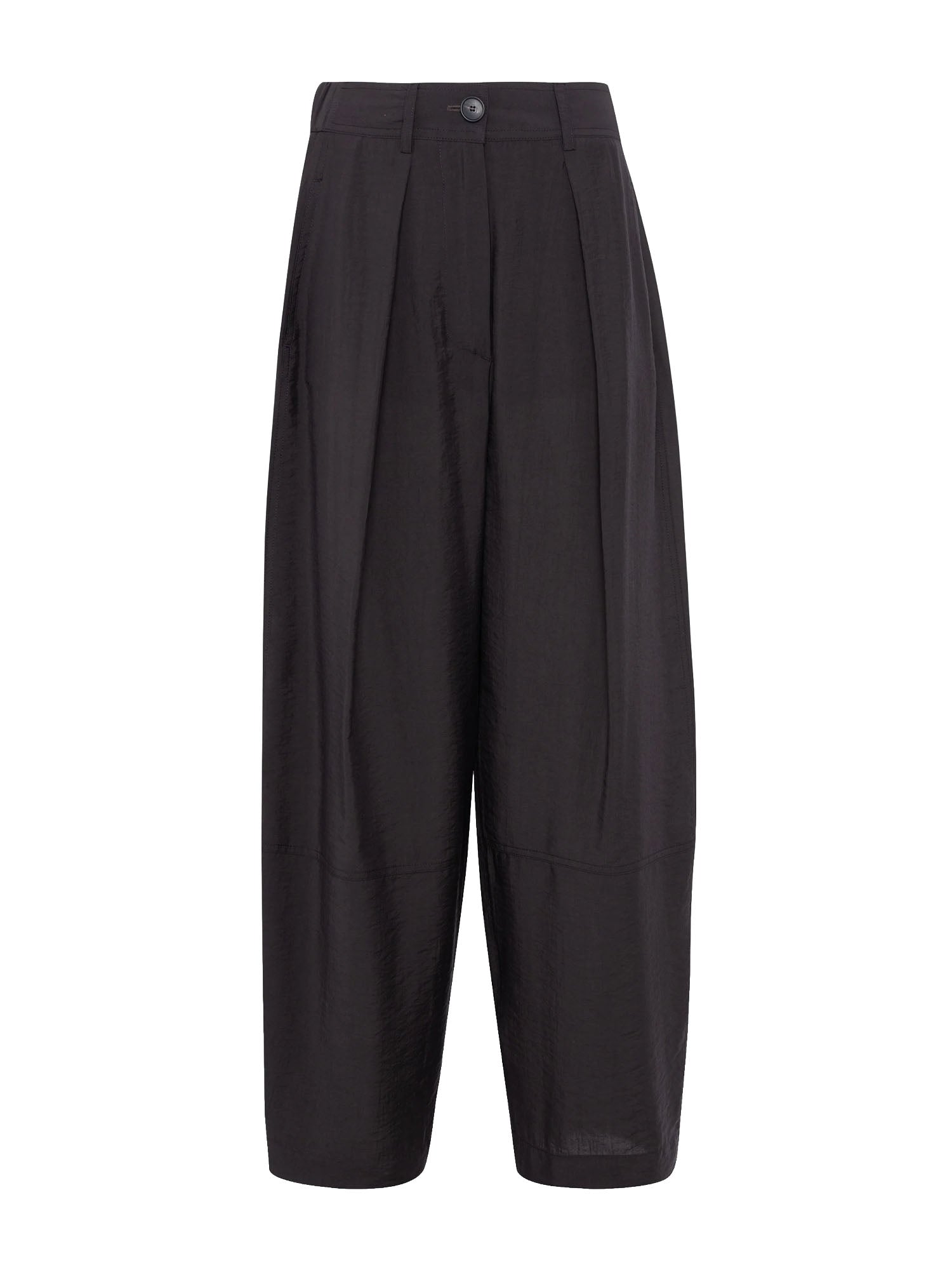 Tela9 Pantaloni Balloon Morbidi in Tencel Marrone