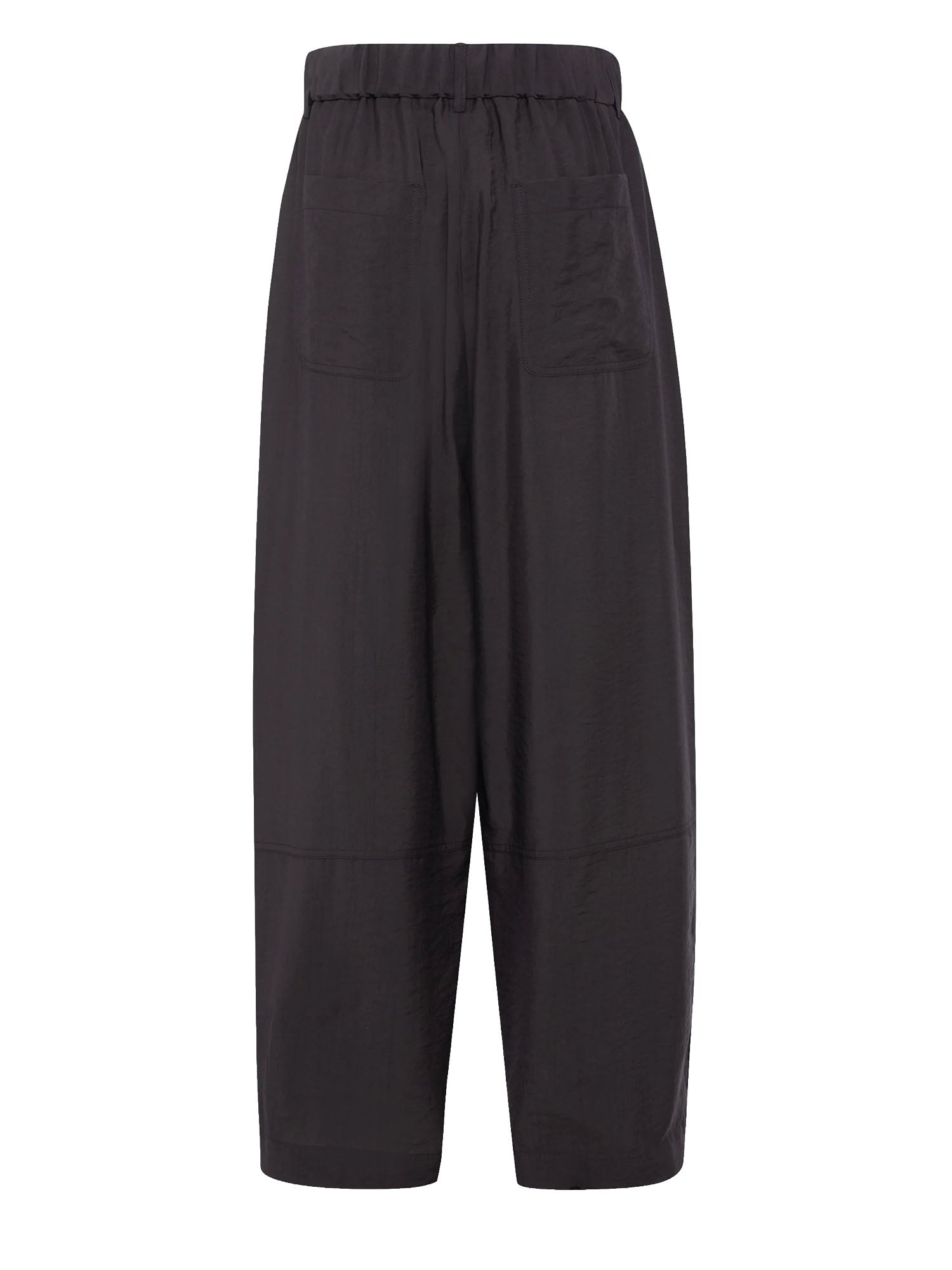 Tela9 Pantaloni Balloon Morbidi in Tencel Marrone