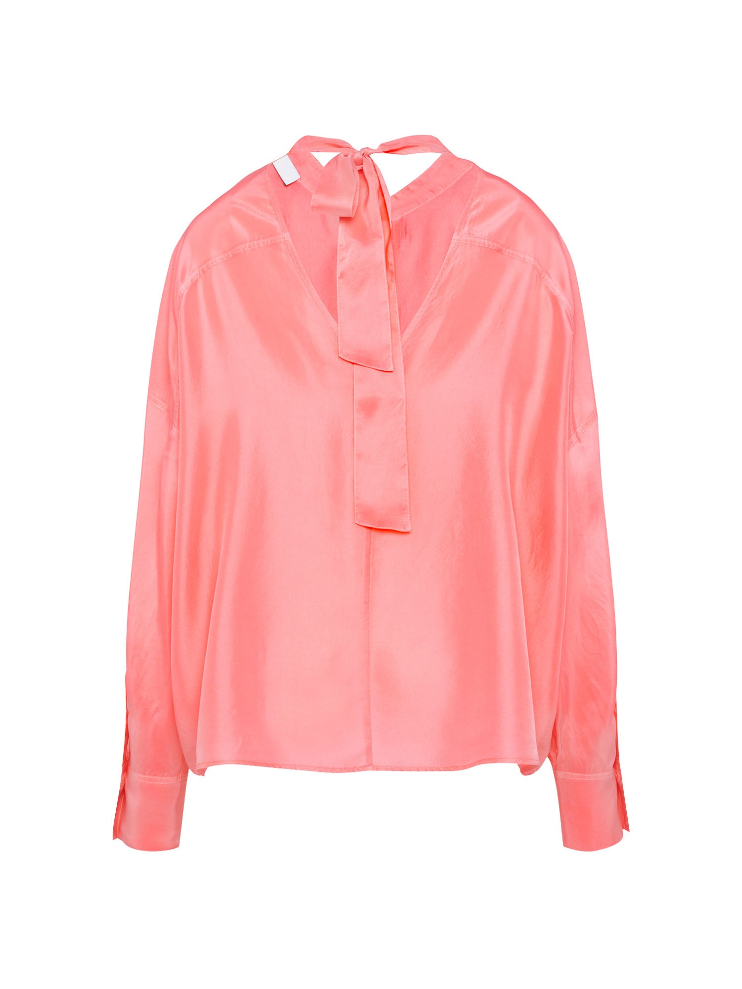 Tela9 Camicia a maniche lunghe in seta Habotai Rosa