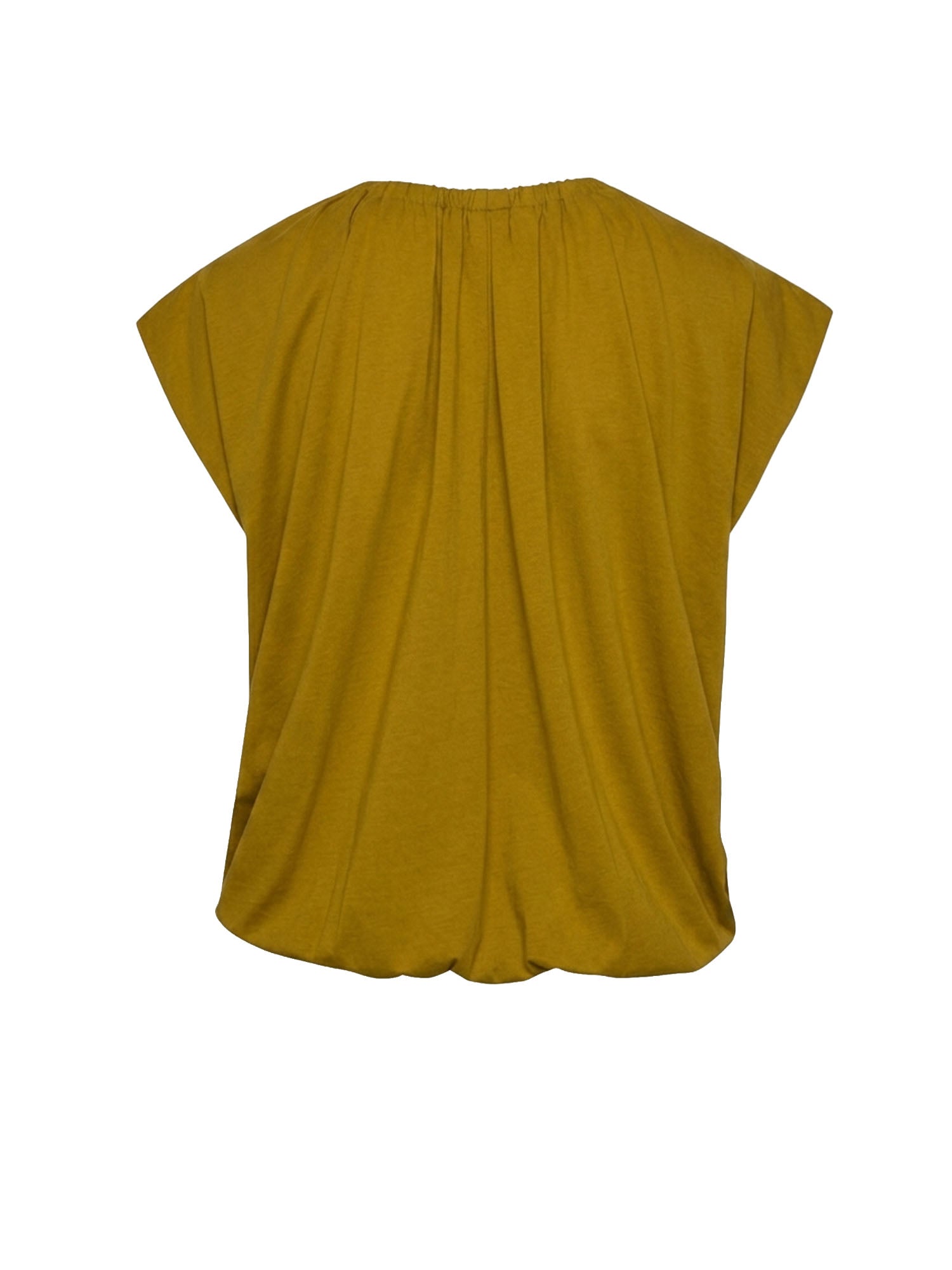 Tela9 T-shirt in cotone arricciata Verde