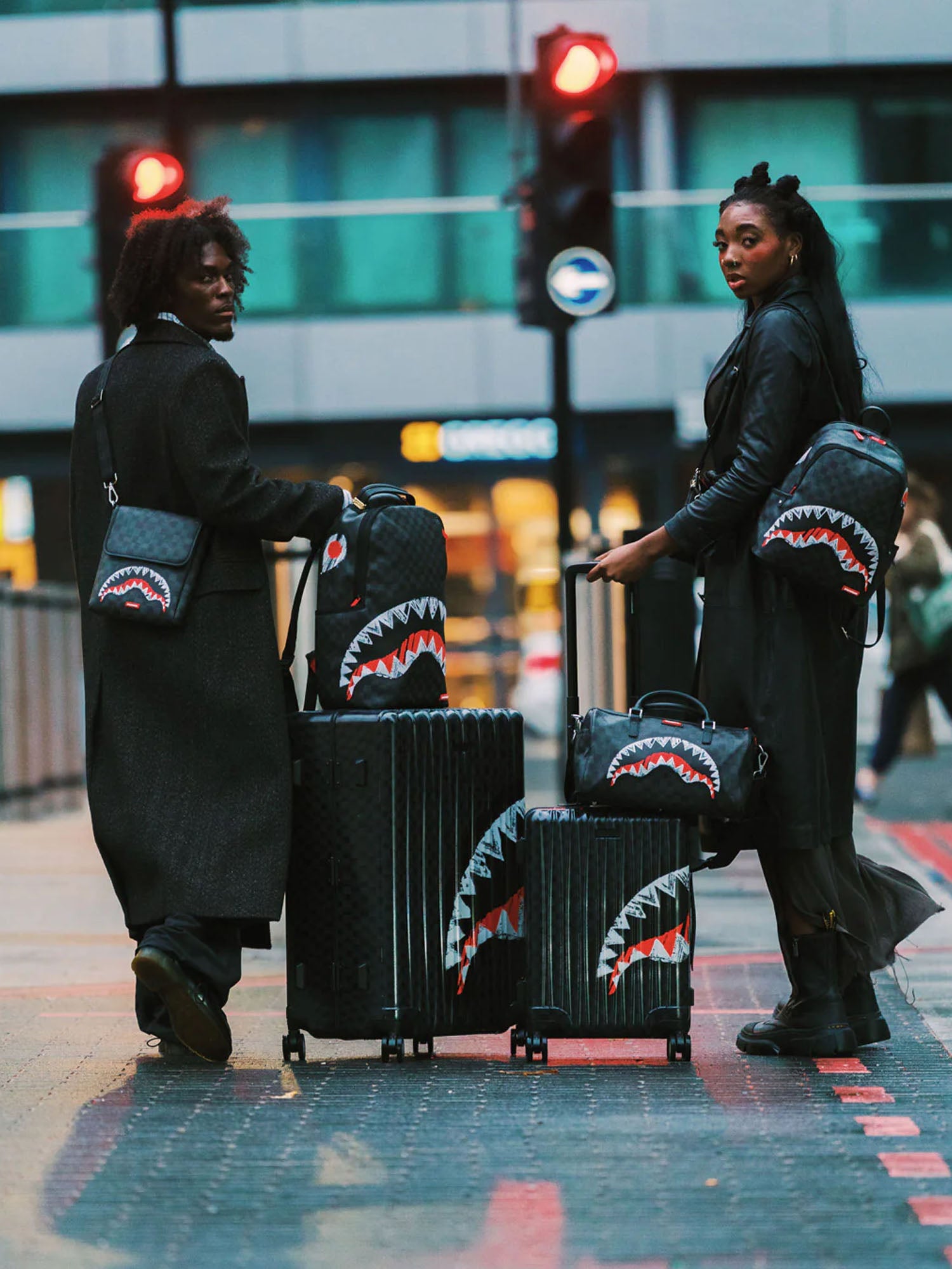 Sprayground Scribble Shark Backpack Multicolore