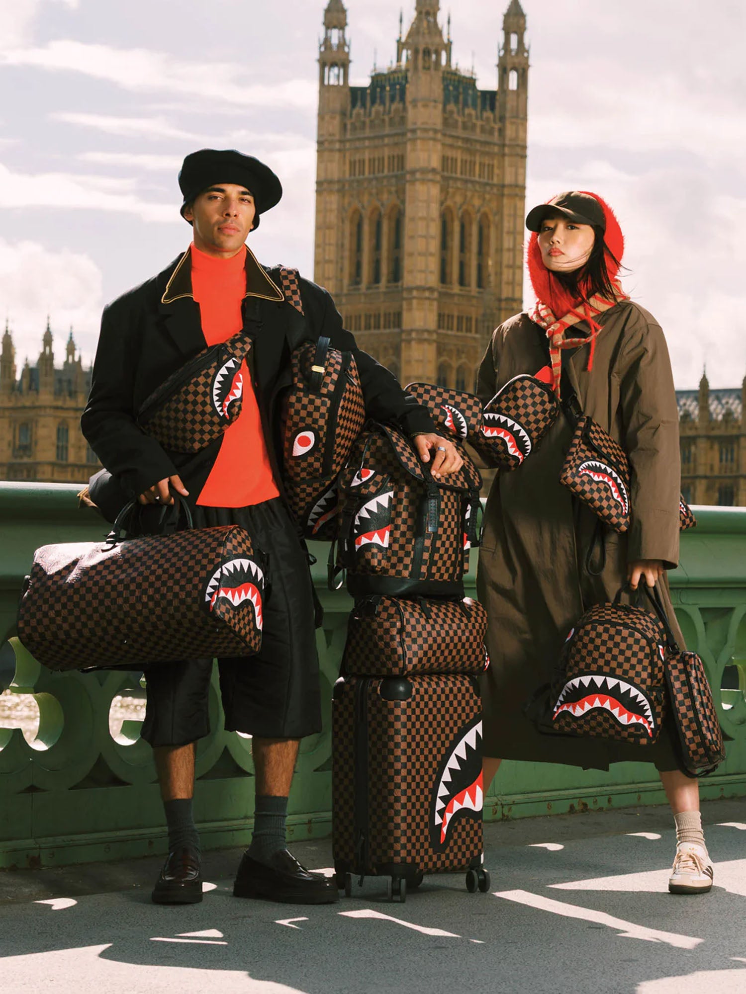 Sprayground Check 2 Emboss Crossover clutch Multicolore