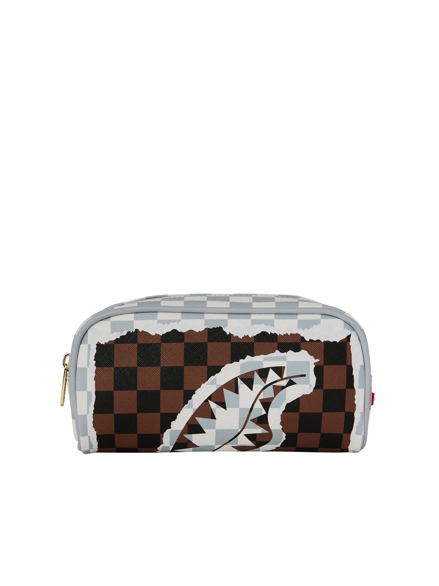 Sprayground Tear Check Pouch Marrone