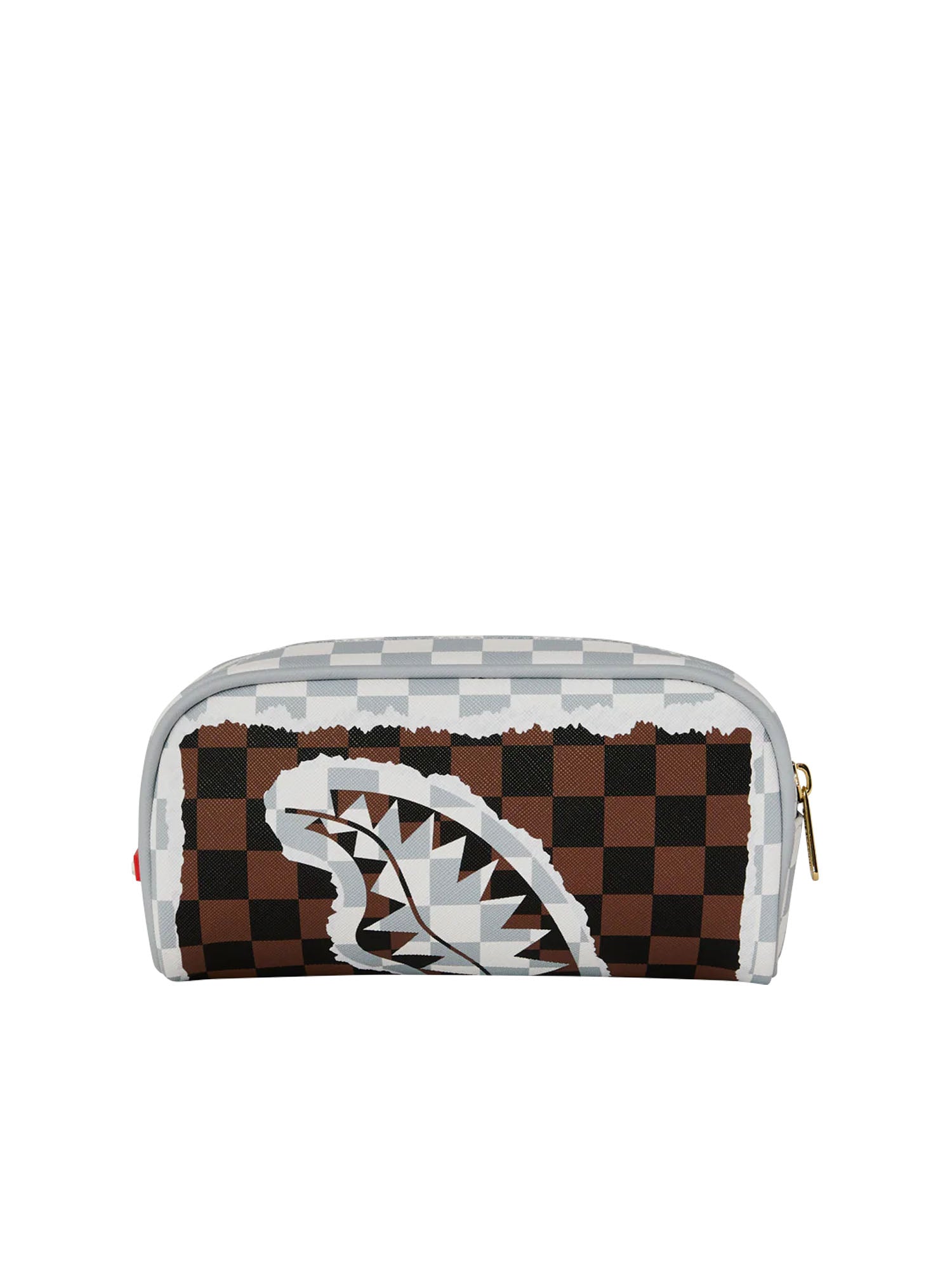 Sprayground Tear Check Pouch Marrone