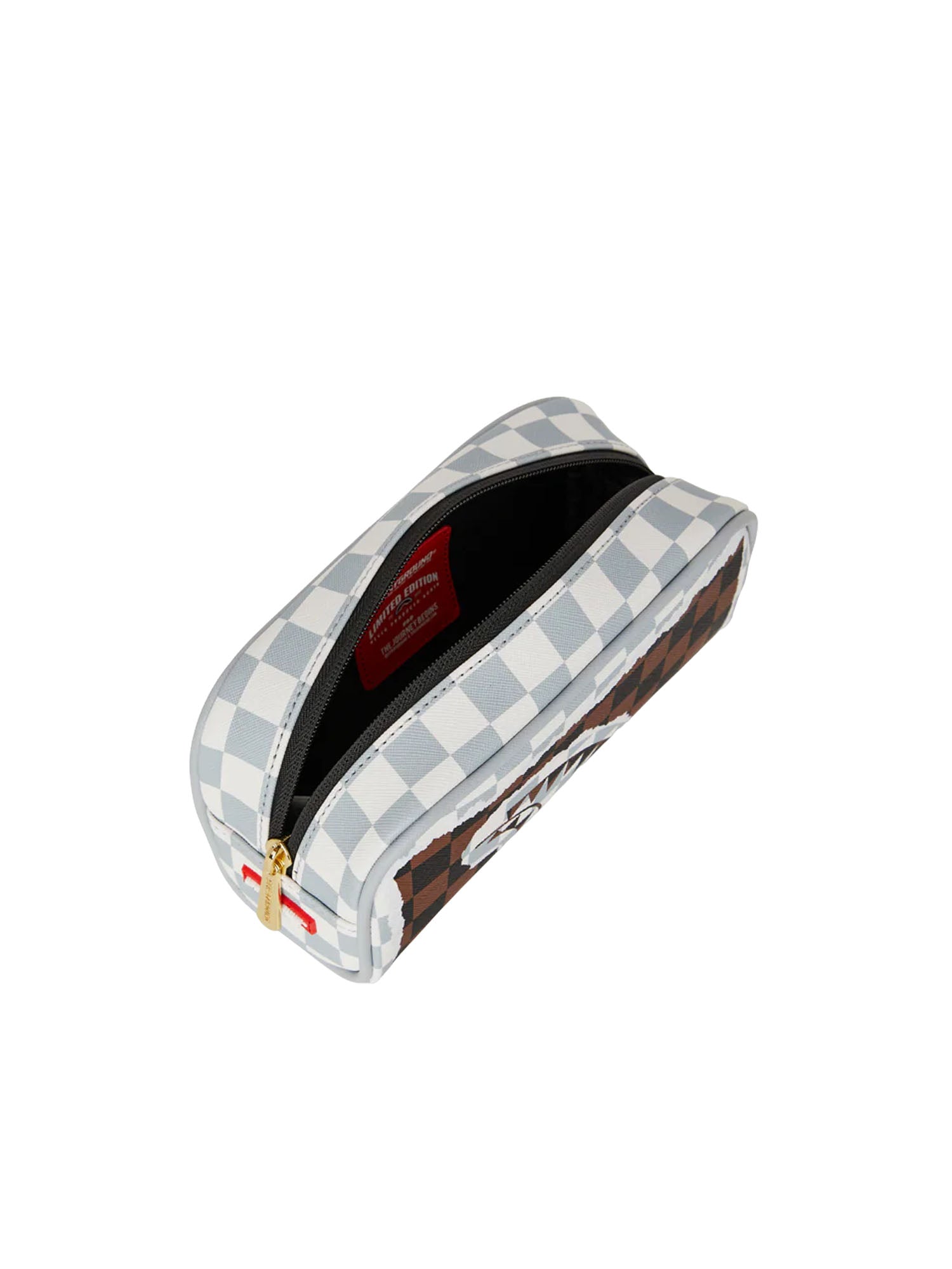 Sprayground Tear Check Pouch Marrone