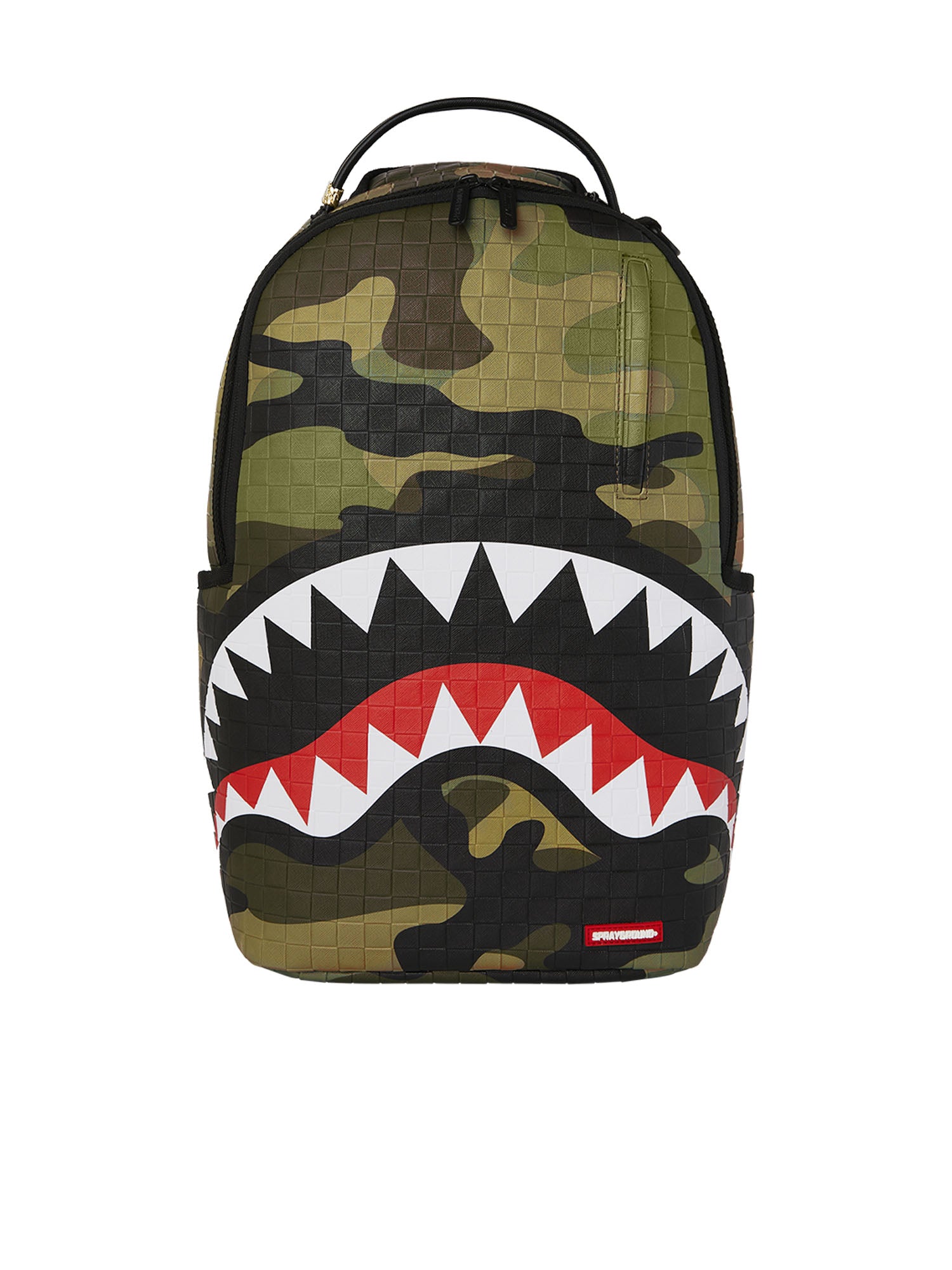 Sac à dos à carreaux camouflage forêt