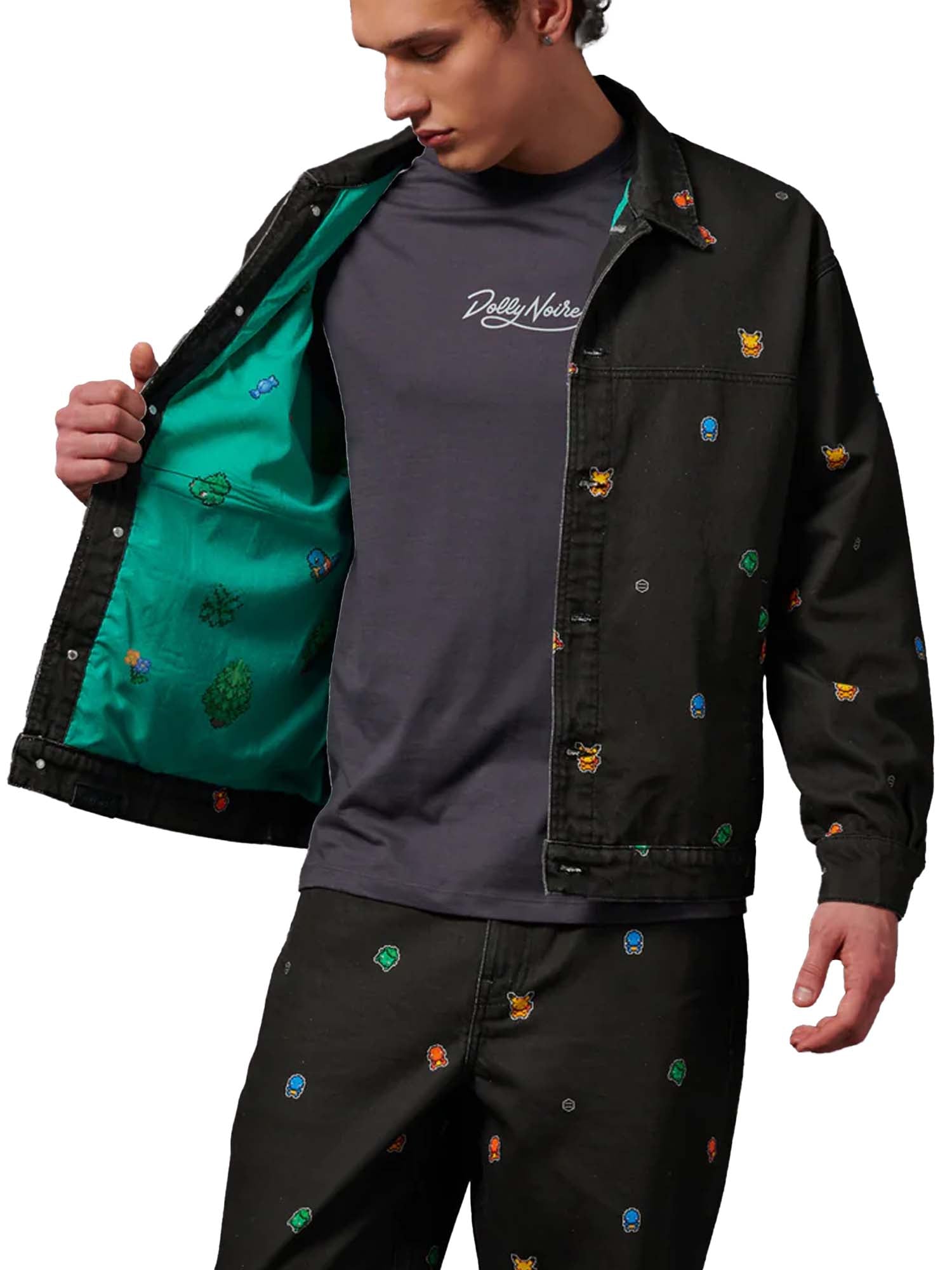 Dolly Noire Starter Pattern Loose Jacket Nero