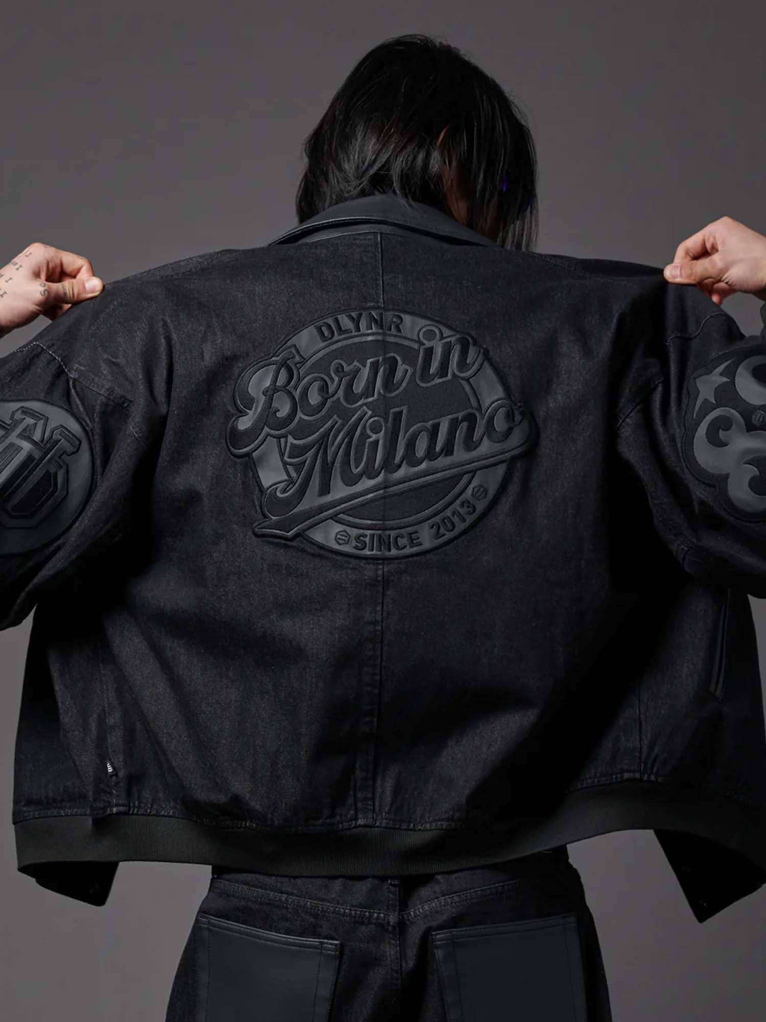 Dolly Noire Denim Bomber Nero