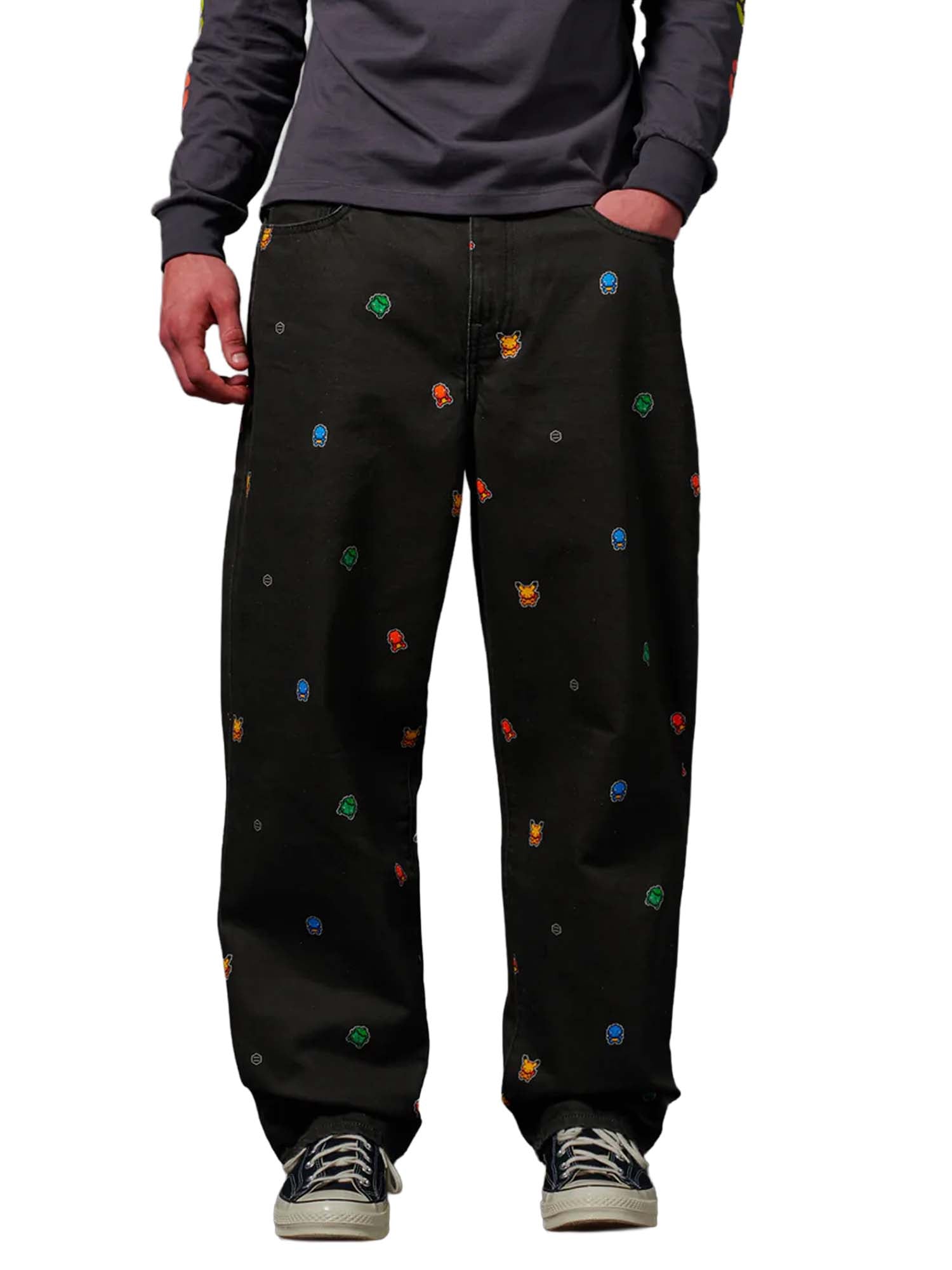 Dolly Noire Starter Pattern Loose Fit Denim Nero