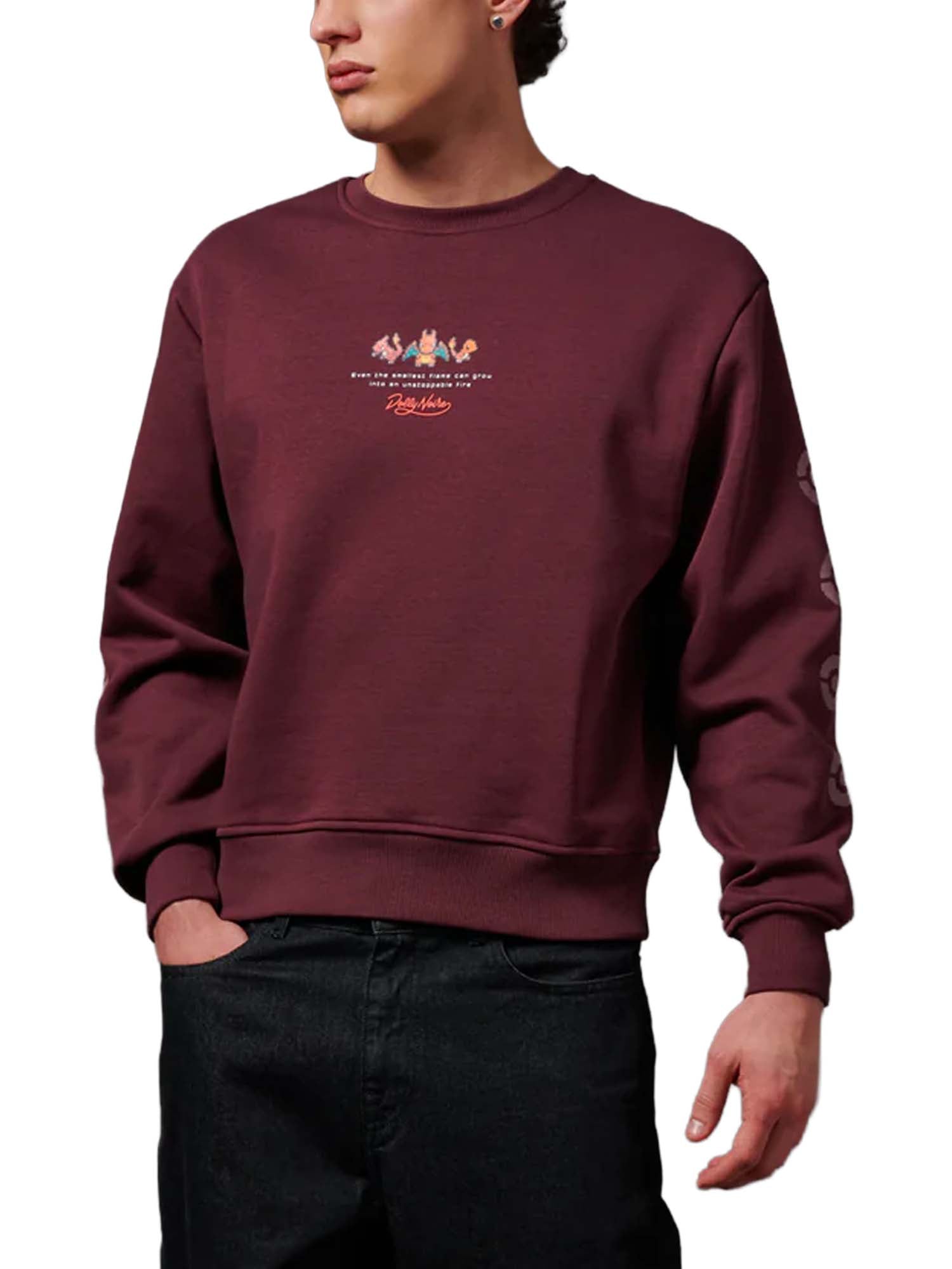 Dolly Noire Charizard Crewneck Bordeaux