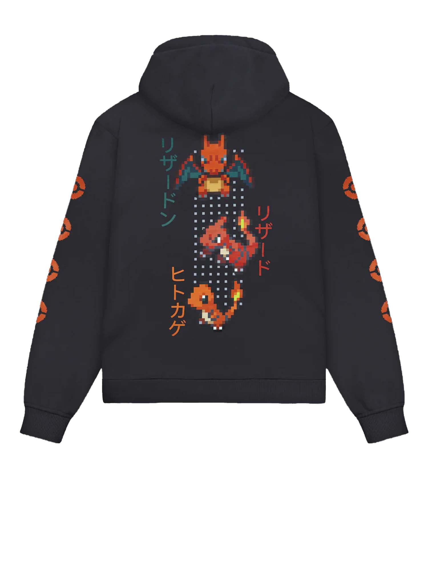 Dolly Noire Charizard Evolution Hoodie Grigio
