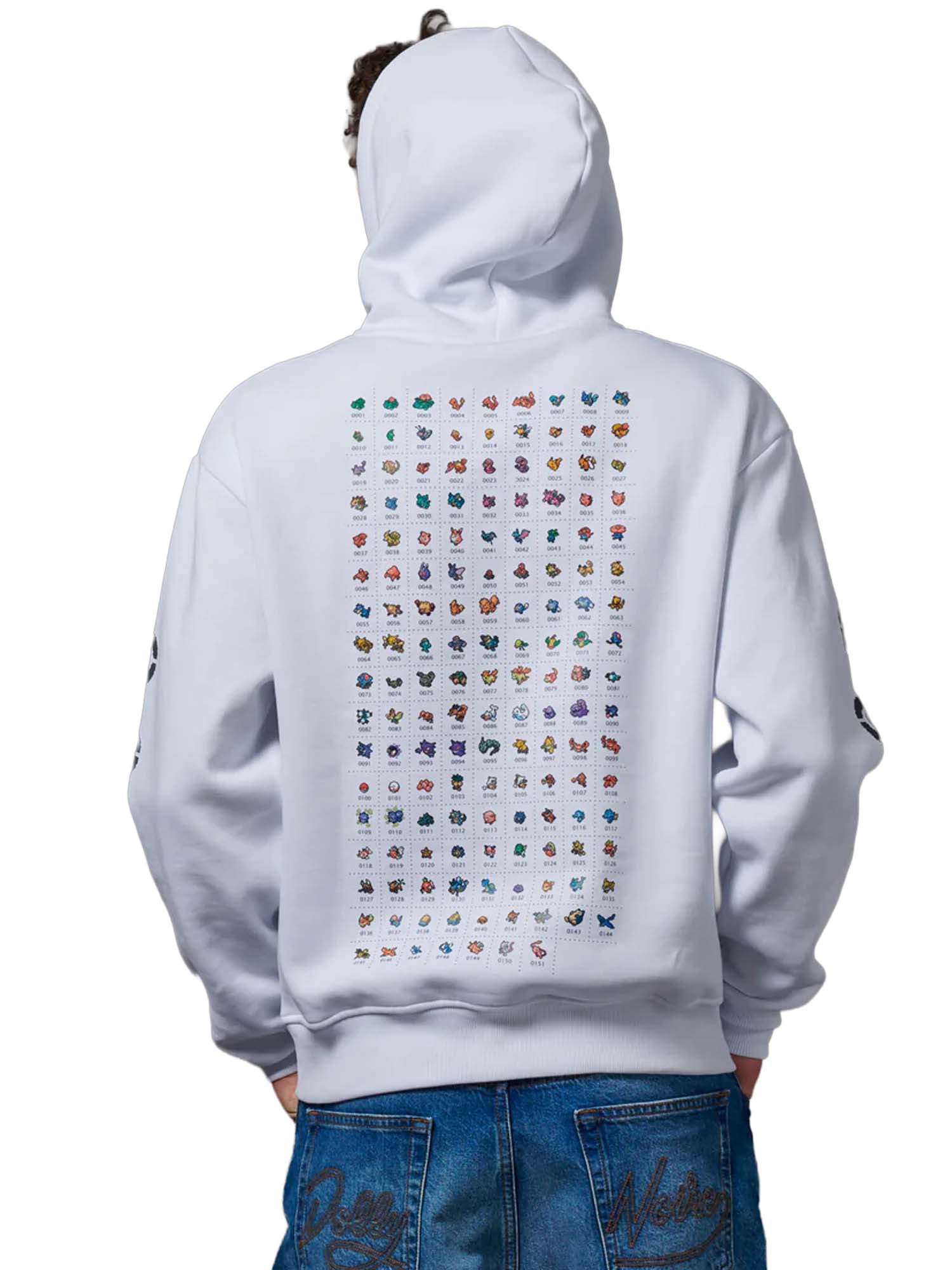 Dolly Noire Pokédex Hoodie Bianco