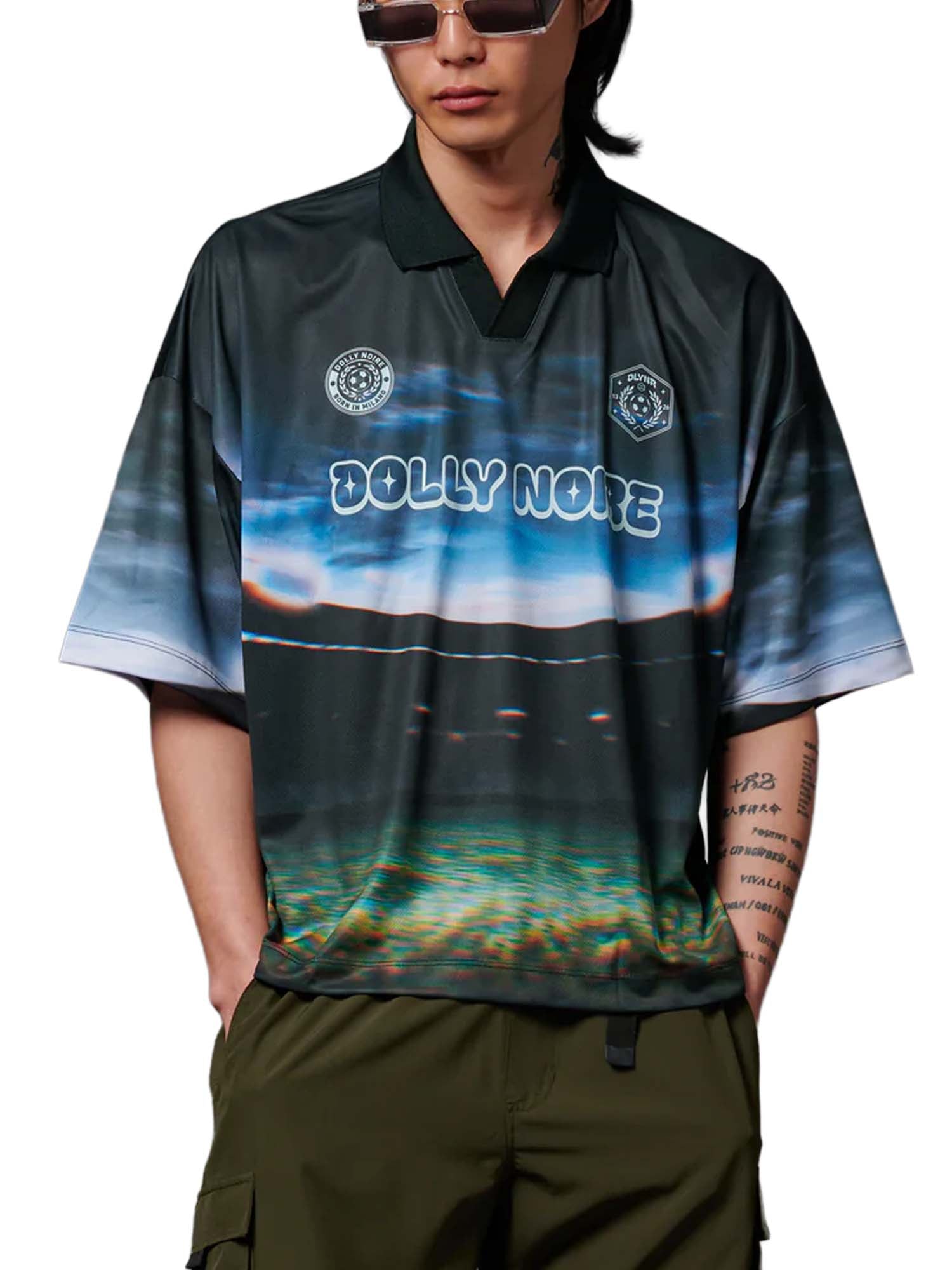Dolly Noire Blurred Field Over Polo Multicolore