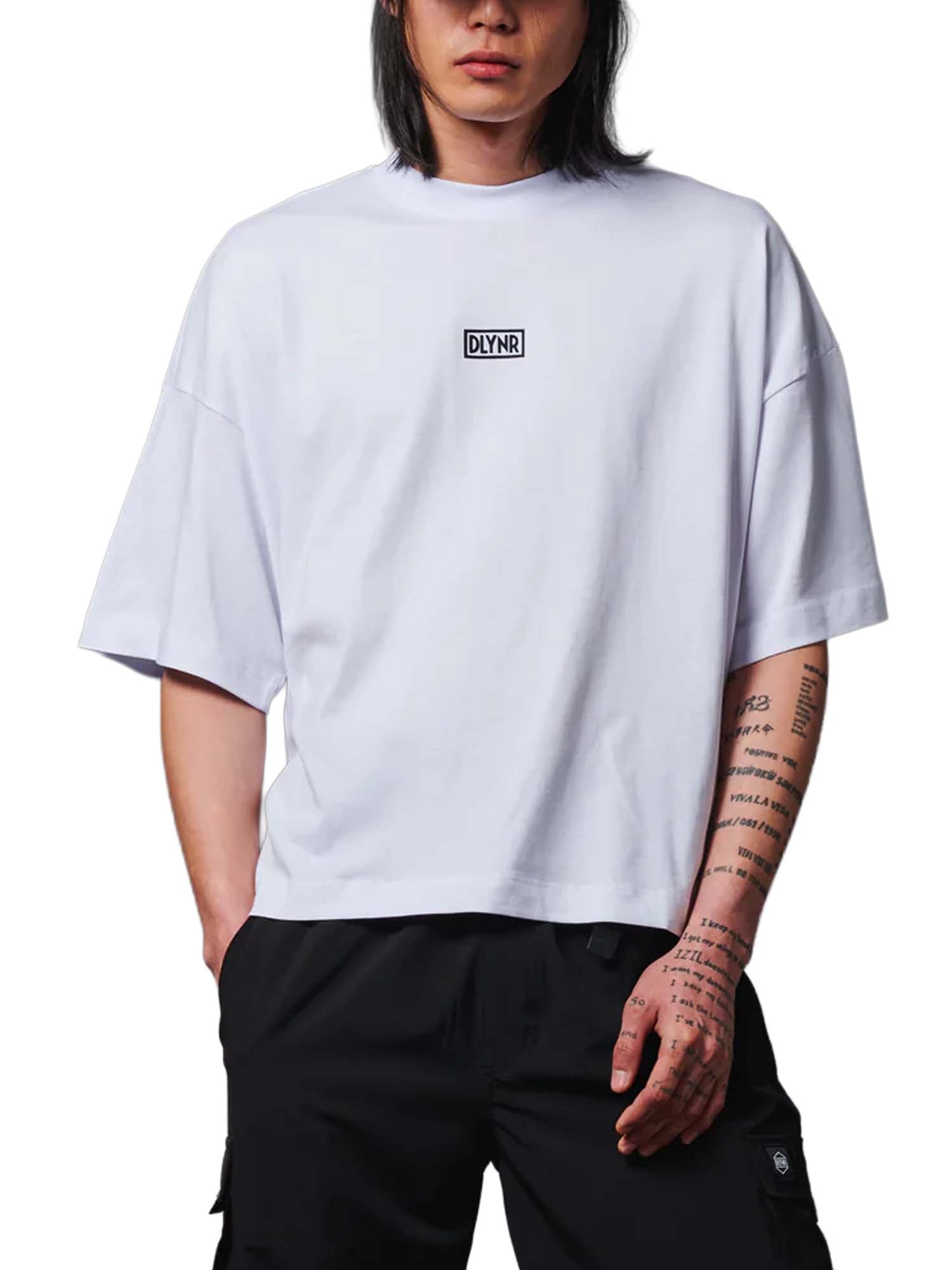 Dolly Noire 3D Box Logo Over Tee Bianco