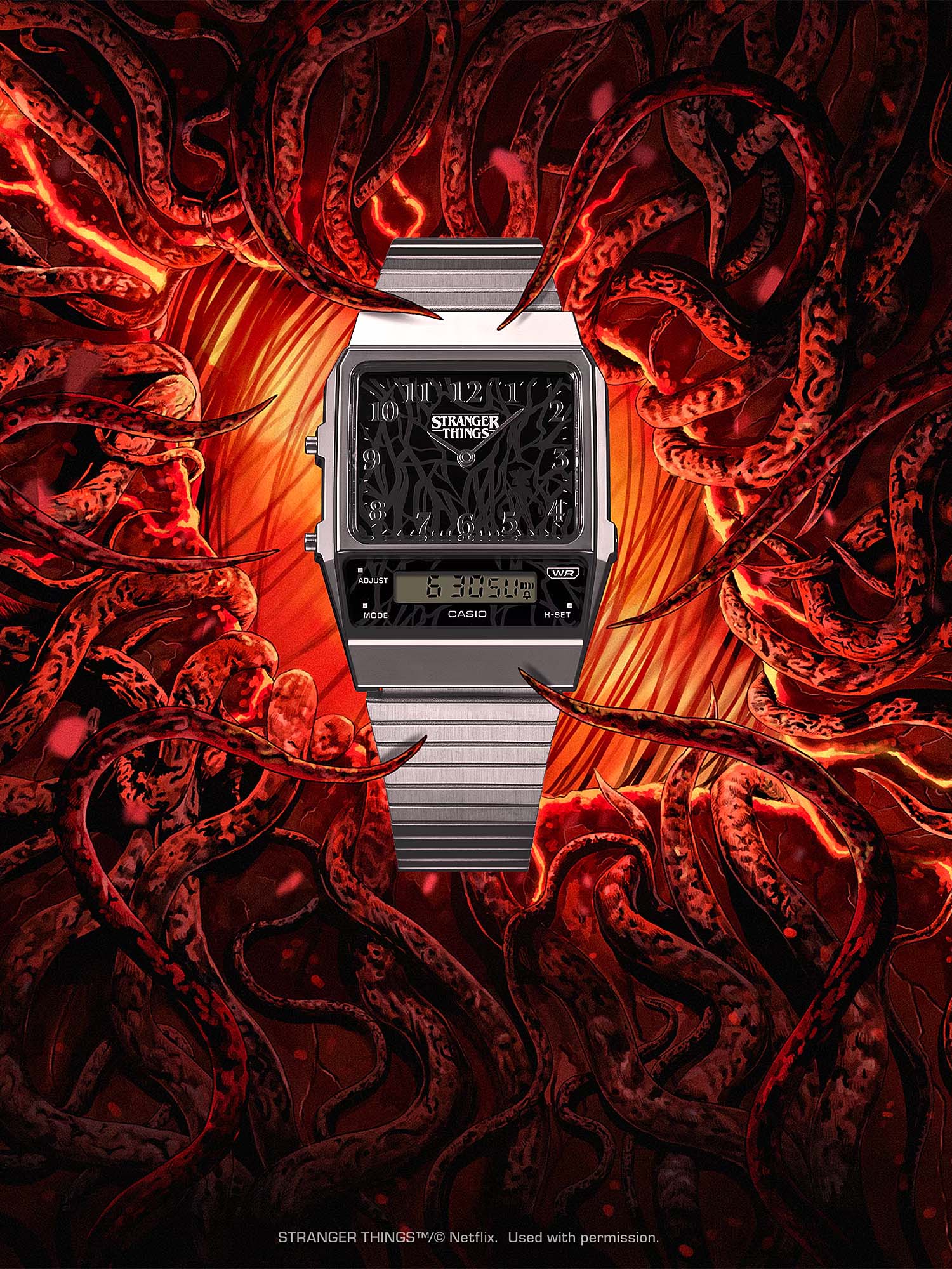 Casio Orologio Casio x Stranger Things AQ-800EST-1A Argento