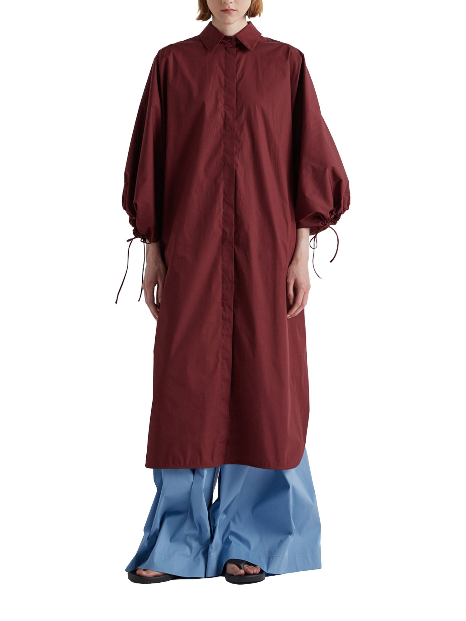 Meimei J. Abito Lungo Chemisier Bordeaux