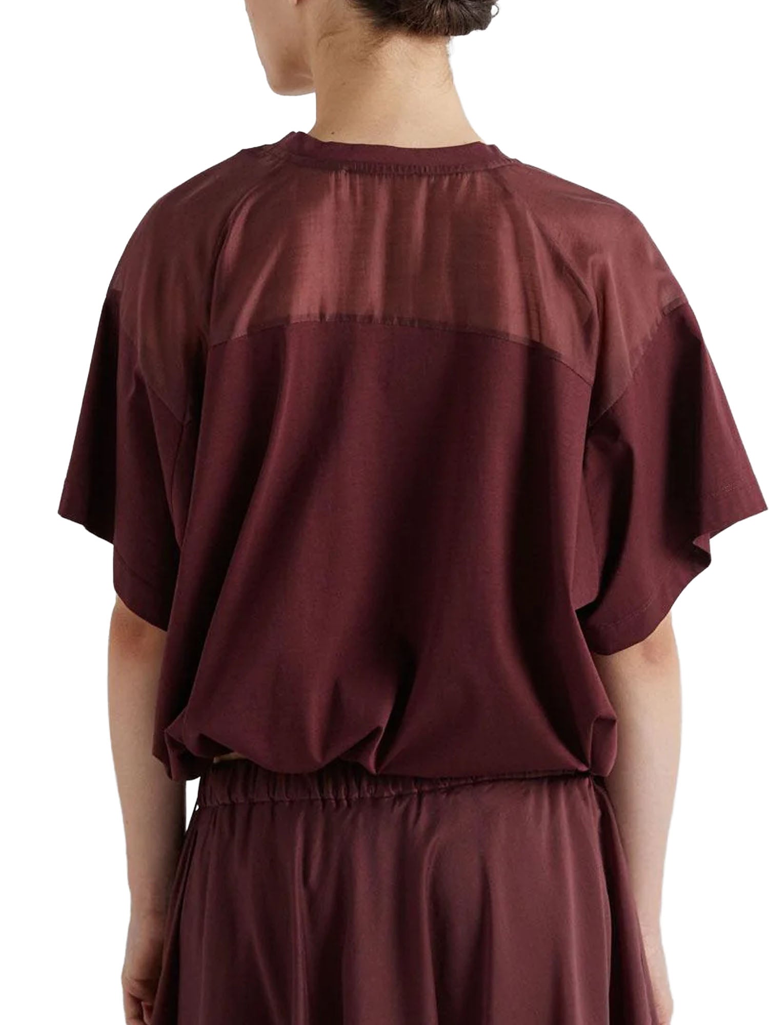 Meimei J. T-shirt a Manica Corta a Raglan Rosso