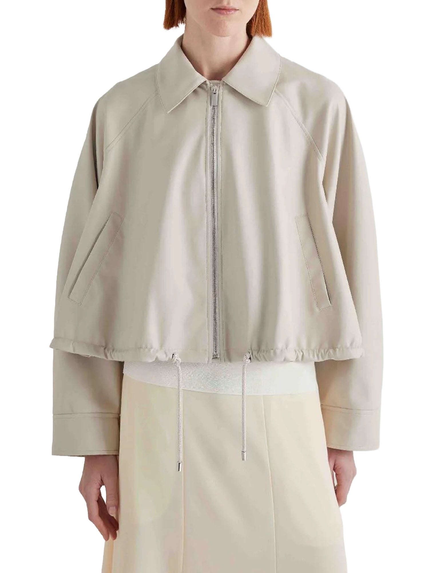 Meimei J. Giubbino similpelle foderato Beige