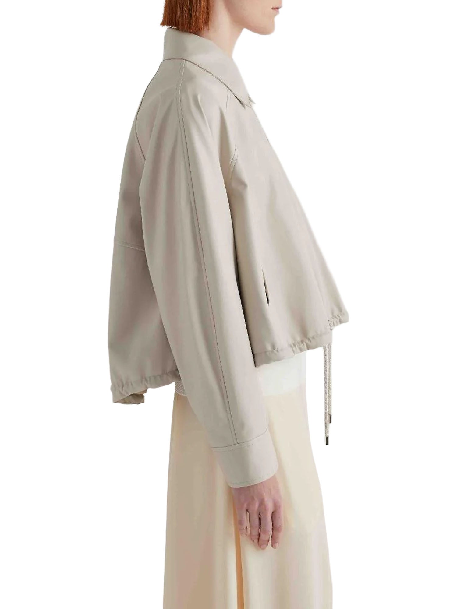 Meimei J. Giubbino similpelle foderato Beige
