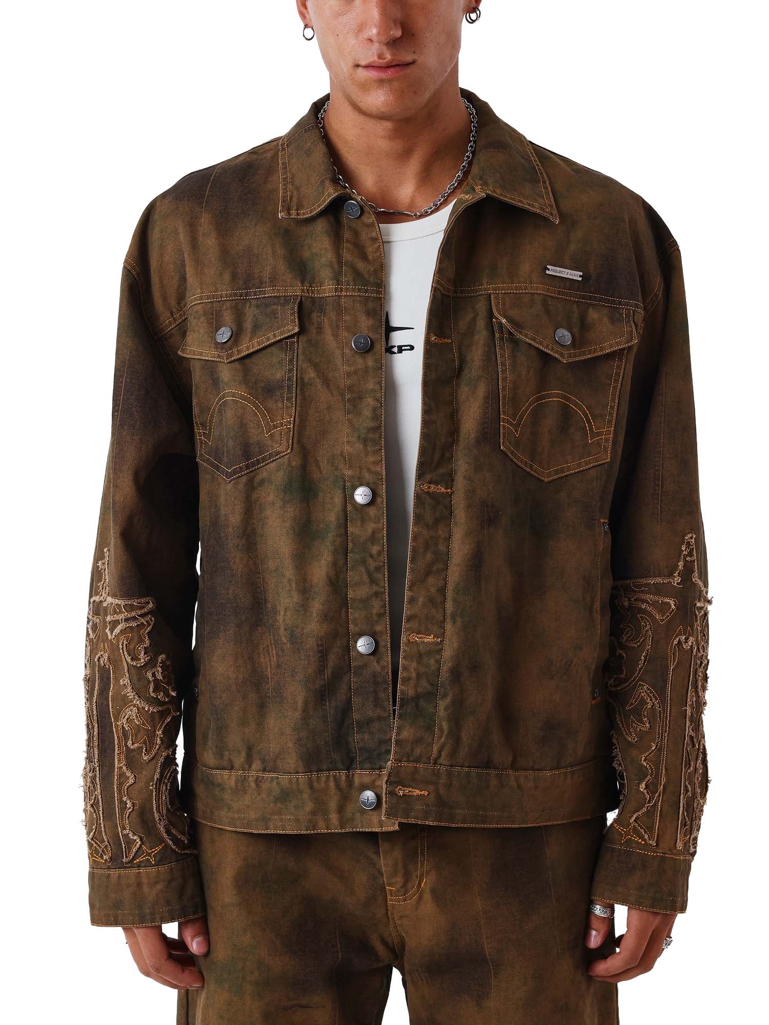 Project X Paris Giacca in Denim Marrone