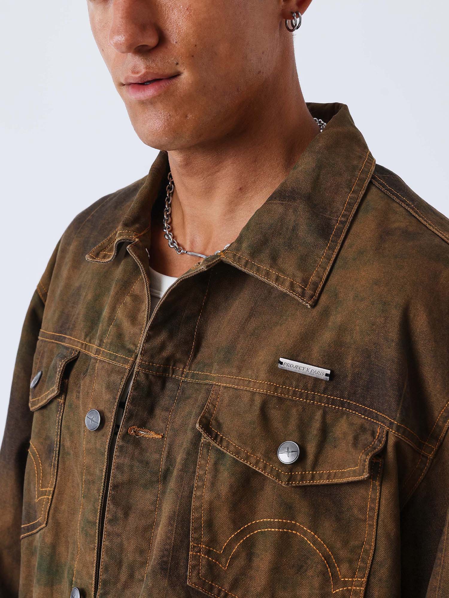Project X Paris Giacca in Denim Marrone