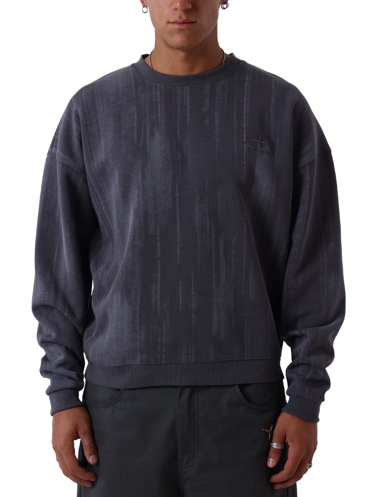 Felpa girocollo testurizzata Slacker