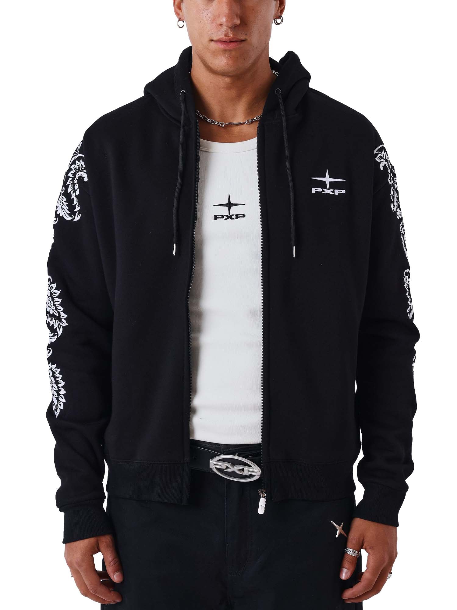 Project X Paris Felpa con Zip e Cappuccio Nero