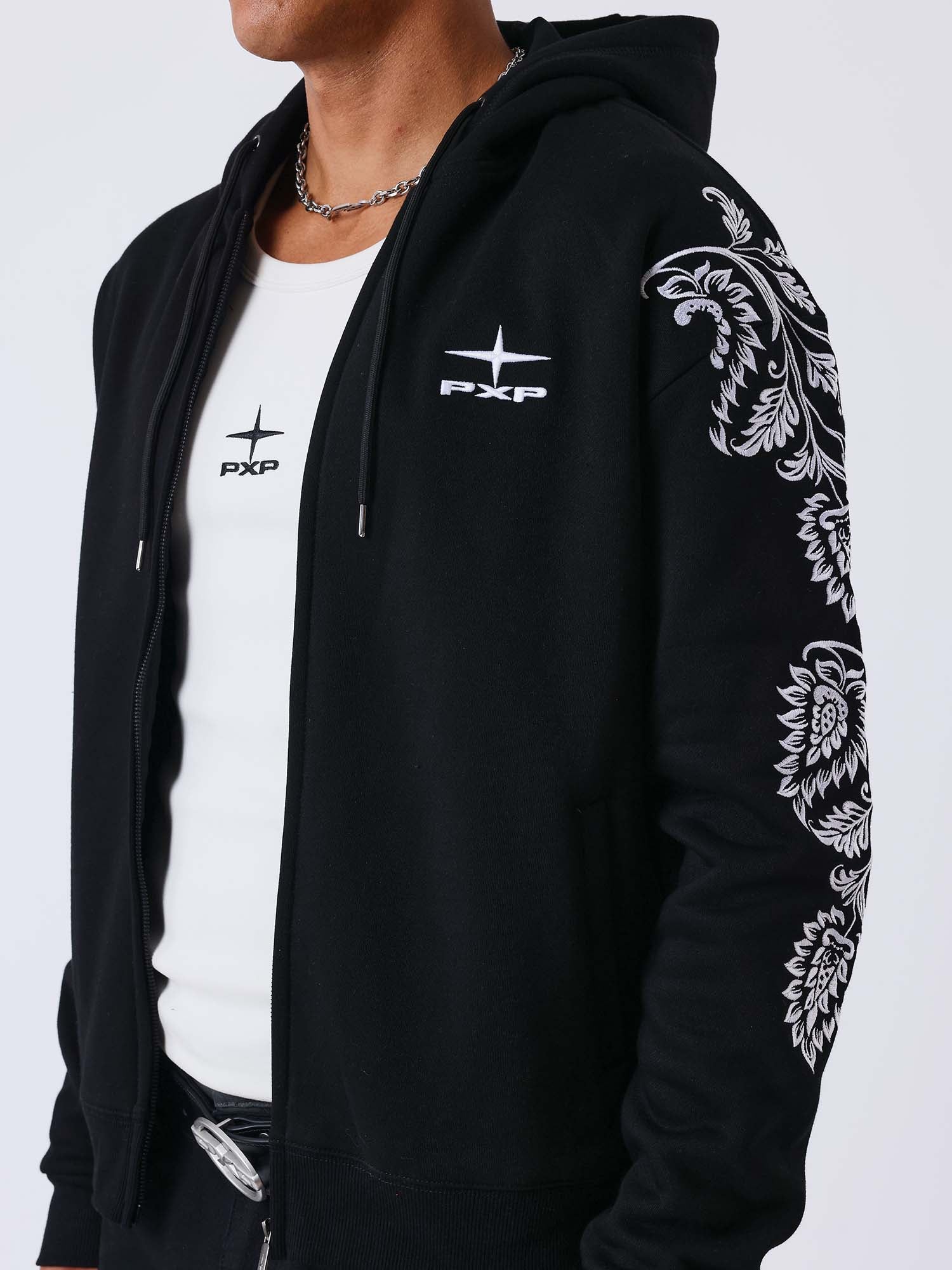 Project X Paris Felpa con Zip e Cappuccio Nero