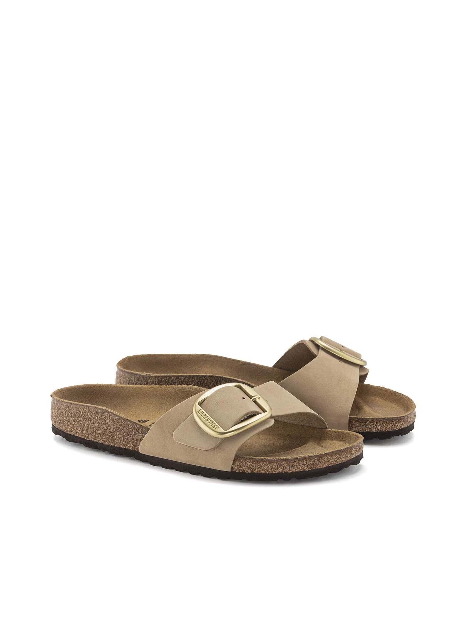 Birkenstock Madrid Big Buckle (Pelle Nubuck) Beige