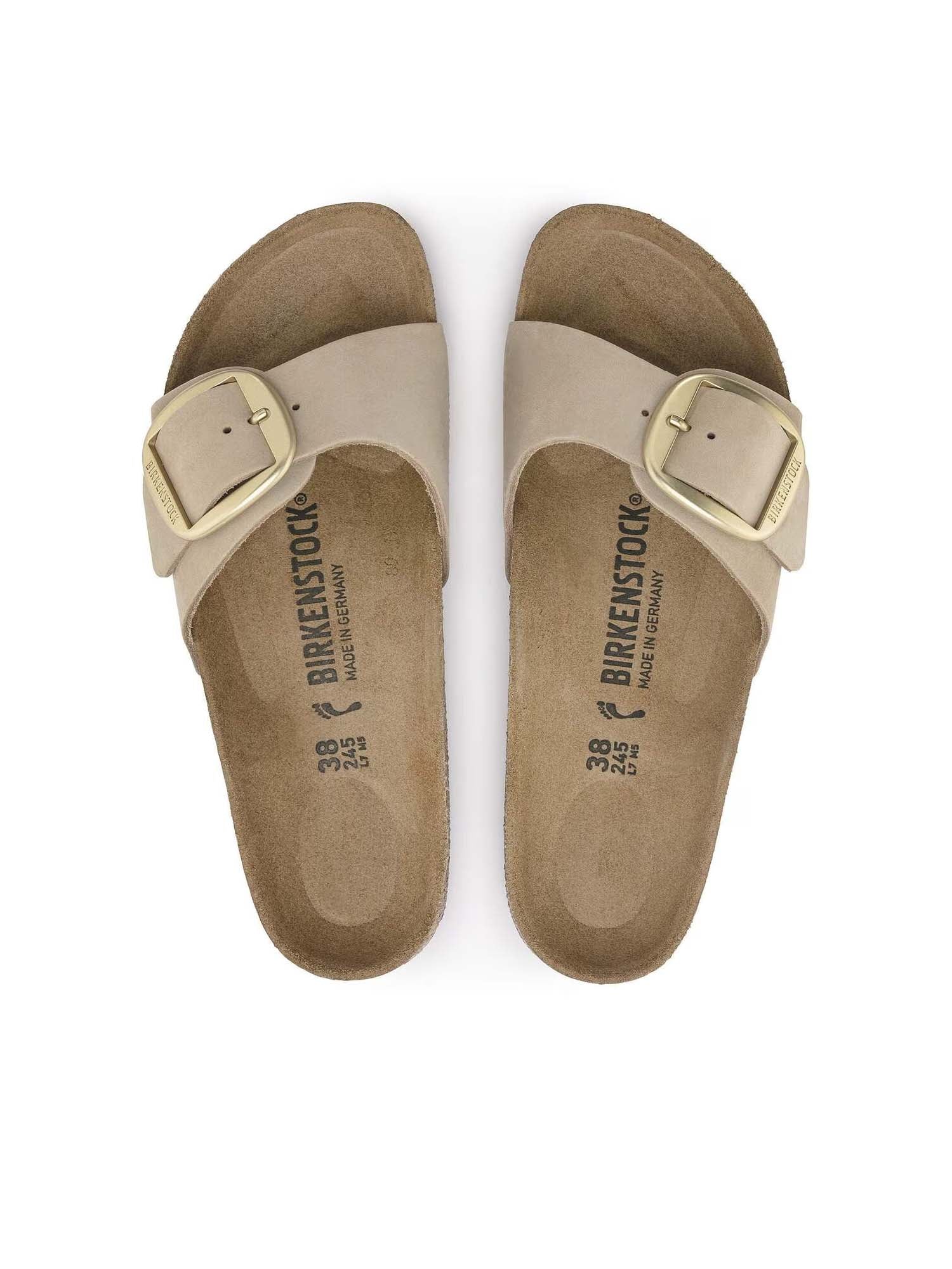 Birkenstock Madrid Big Buckle (Pelle Nubuck) Beige