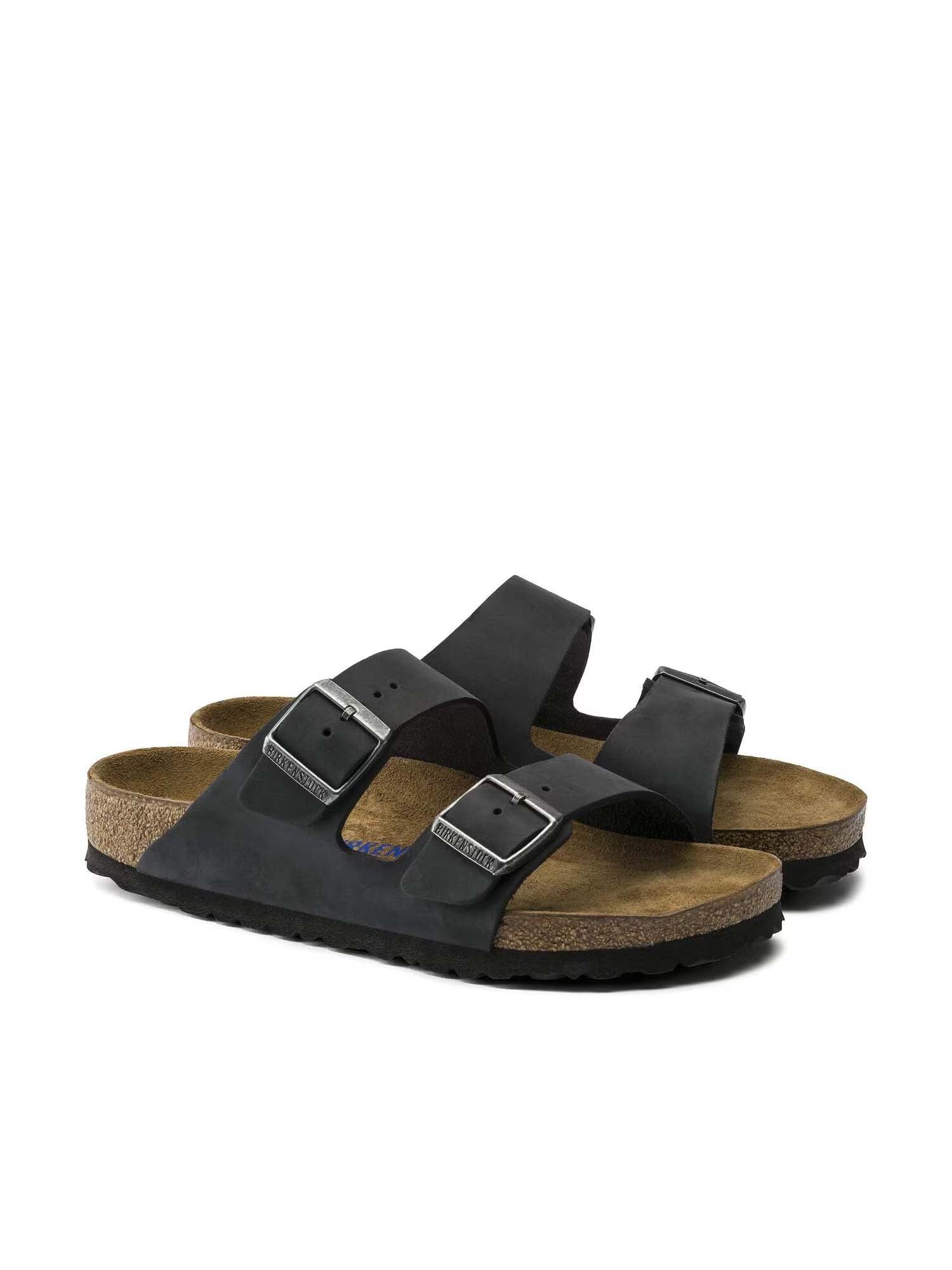 Birkenstock Arizona Plantare Morbido (Pelle oliata) Nero