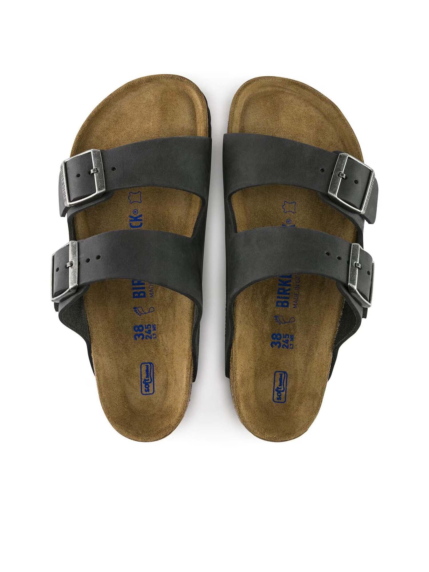 Birkenstock Arizona Plantare Morbido (Pelle oliata) Nero