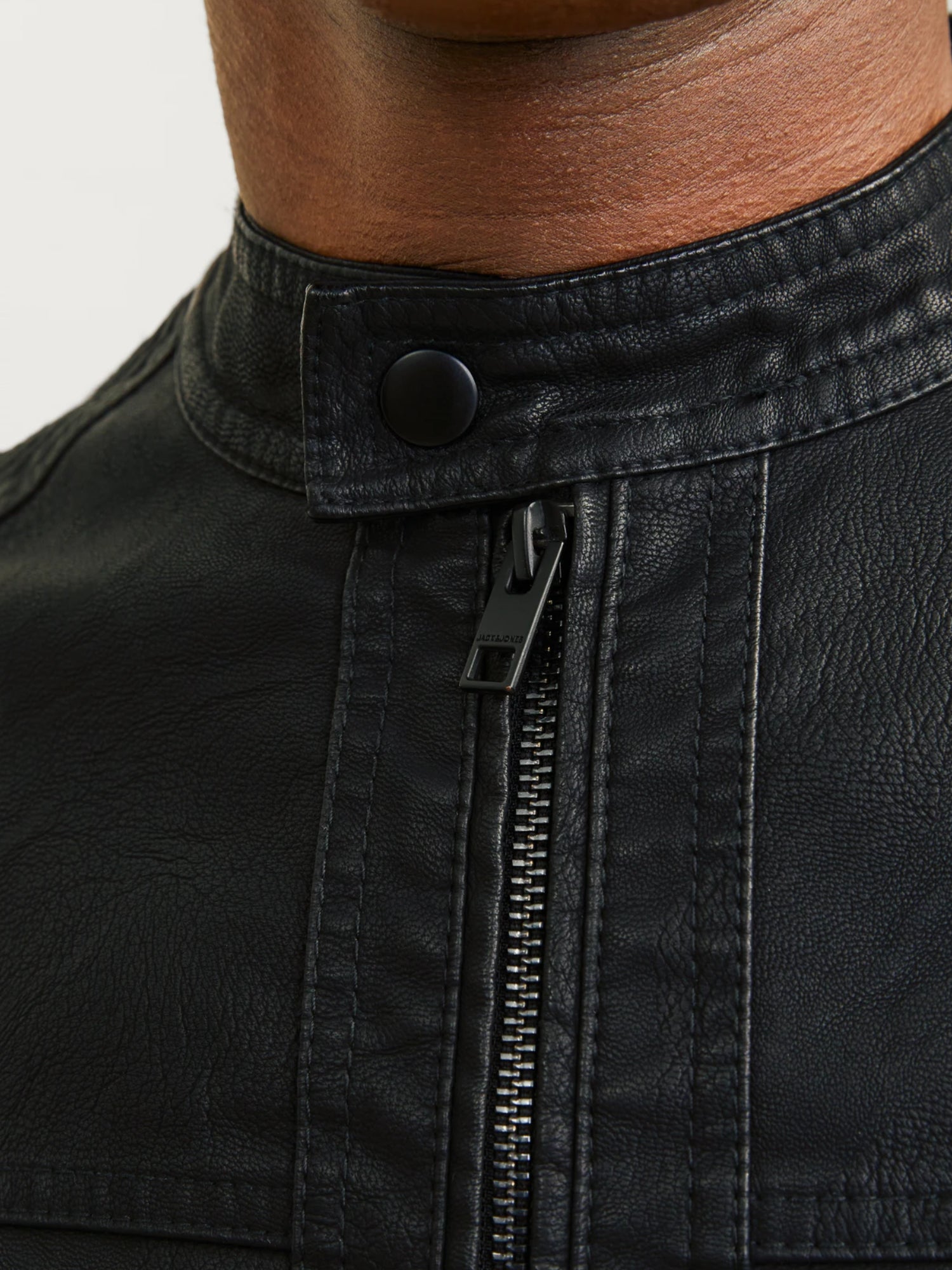 Jack & Jones Giacca in finta pelle Nero