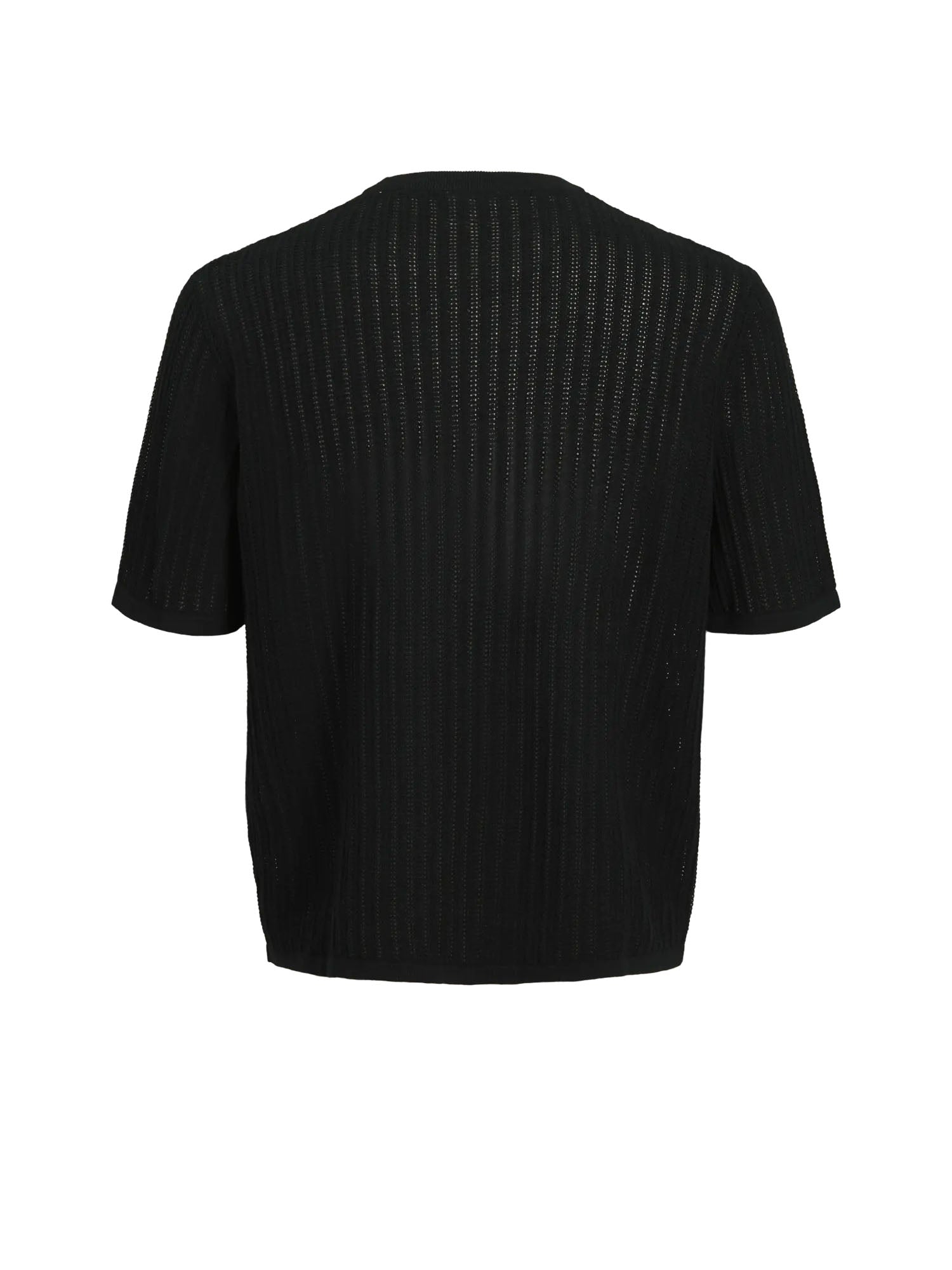 Jack & Jones T-shirt Jormaine Knit SS Crew Neck Nero
