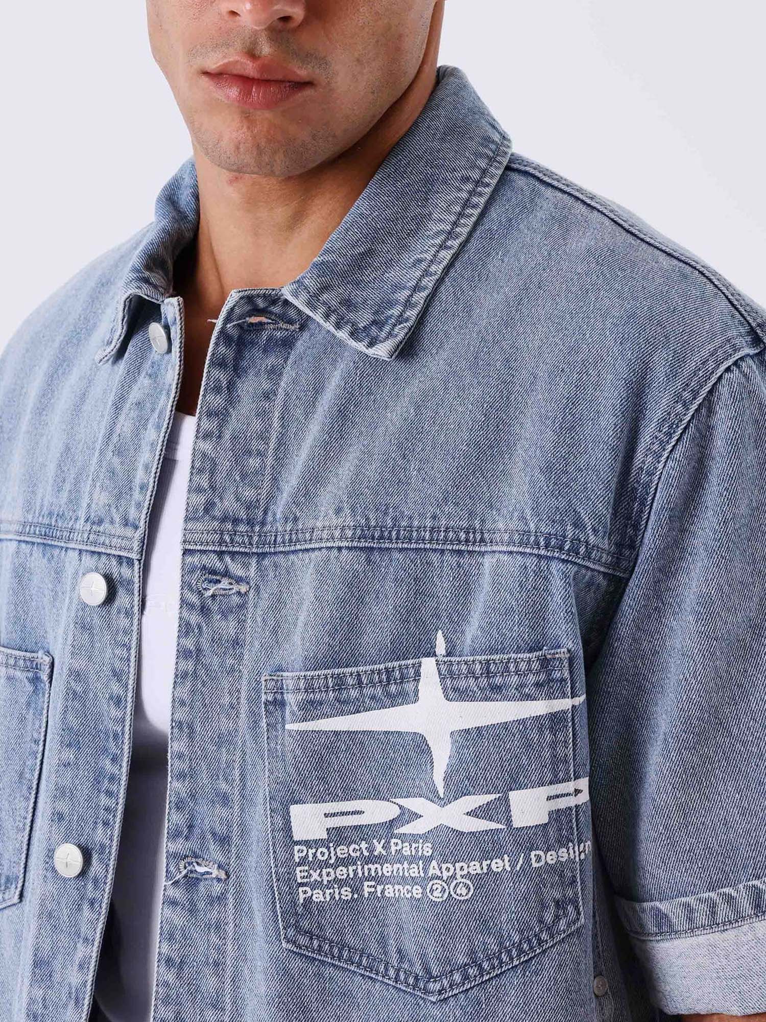 Project X Paris Giacca corta in denim Idea Azzurro