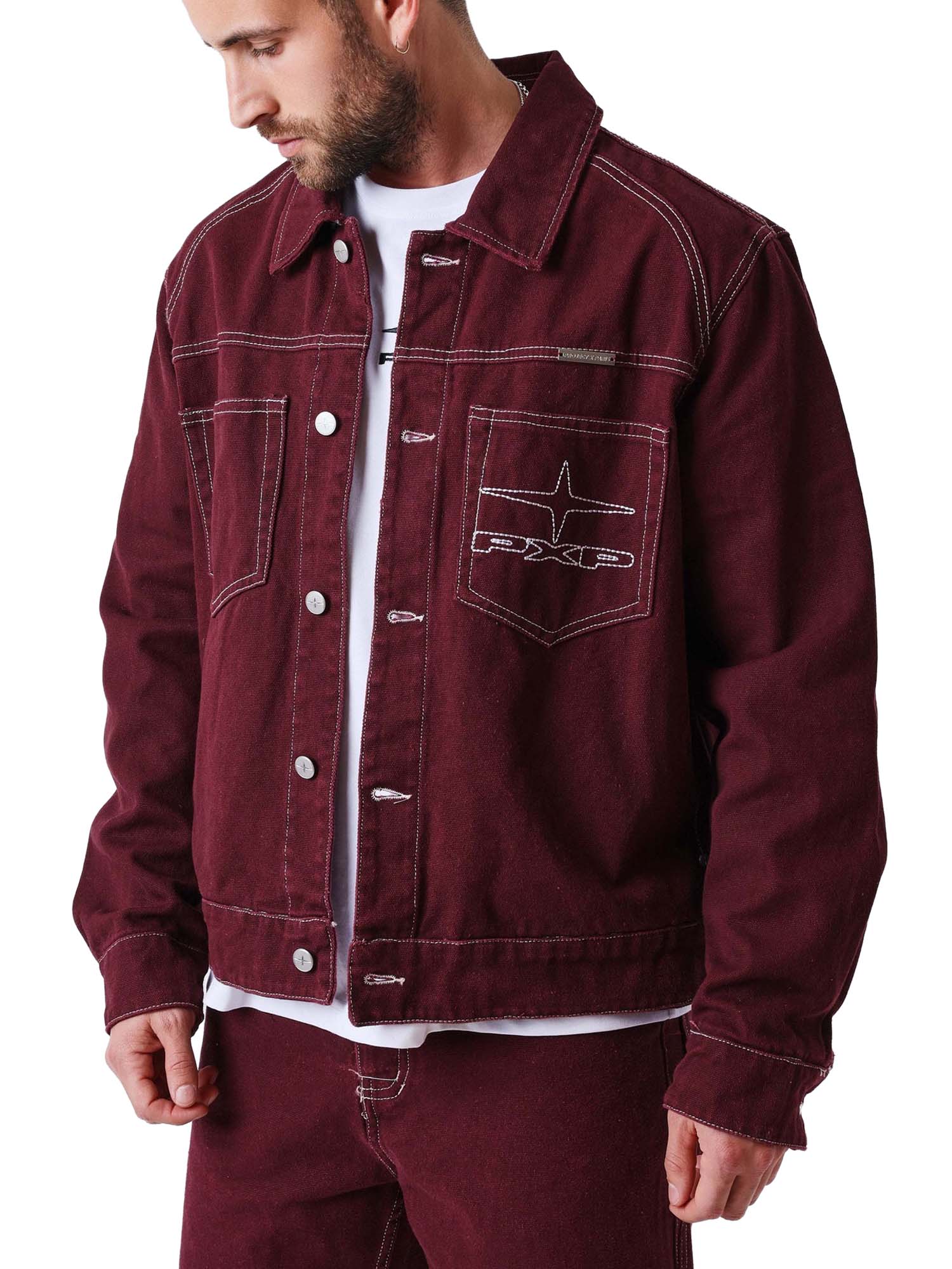 Project X Paris Giacca denim knockout PXP Bordeaux