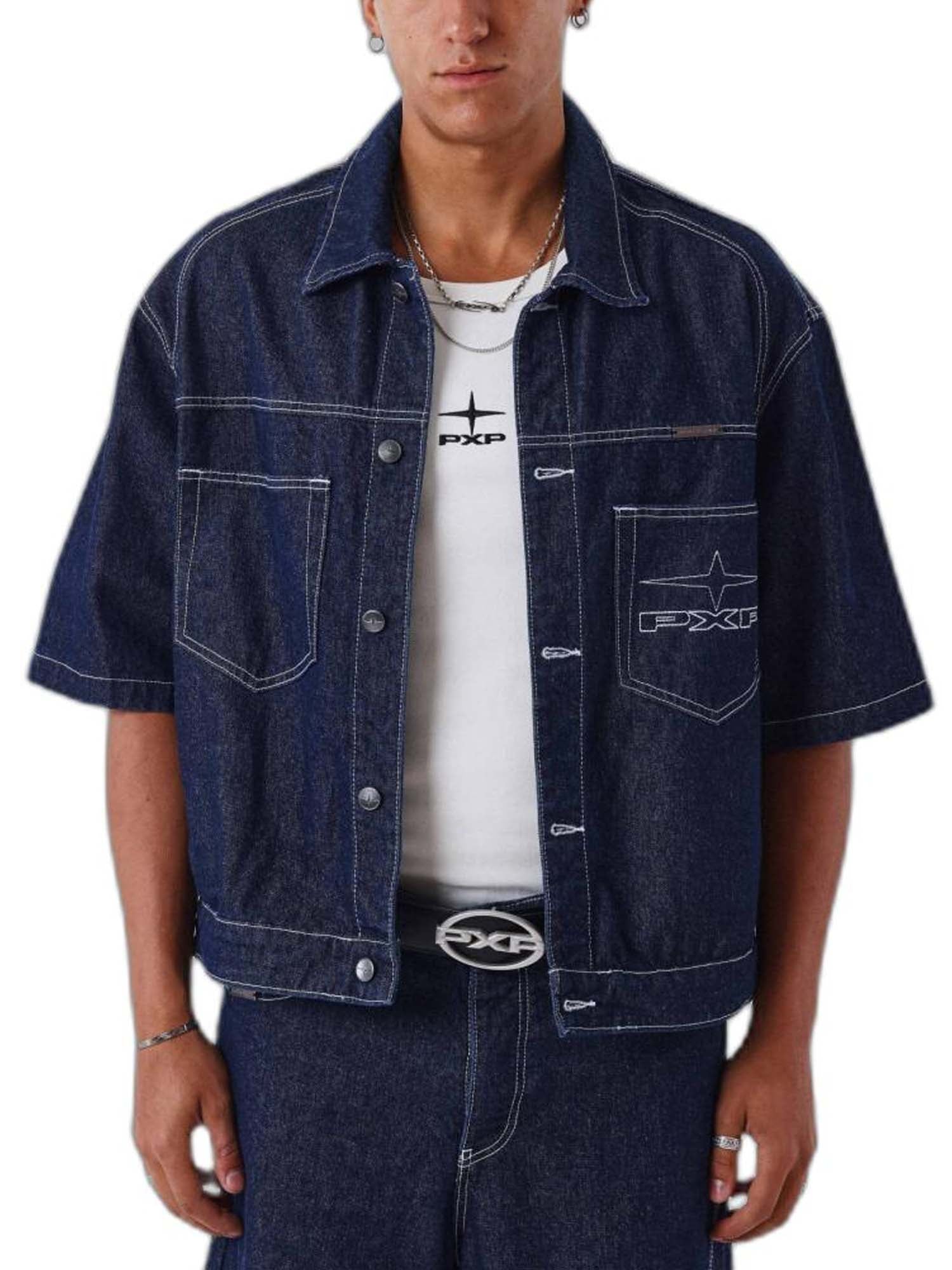 Project X Paris Camicia in Denim Blu