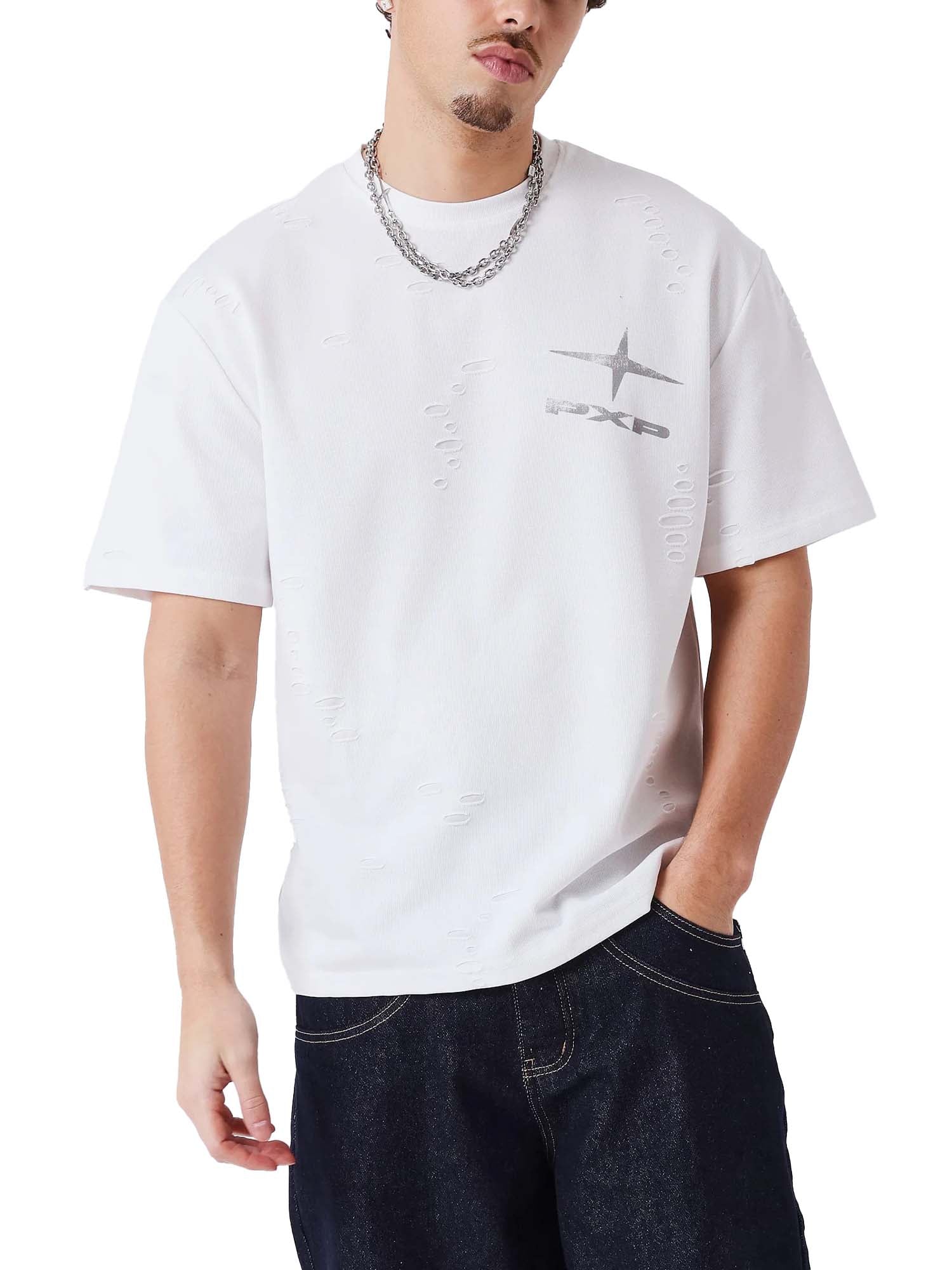 Project X Paris T-shirt à effet texturé Bianco